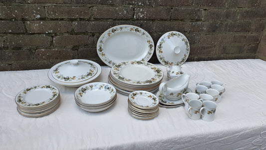 Quality Royal Doulton Bone China Dinner and Tea Service Larchmont Pattern Autumn