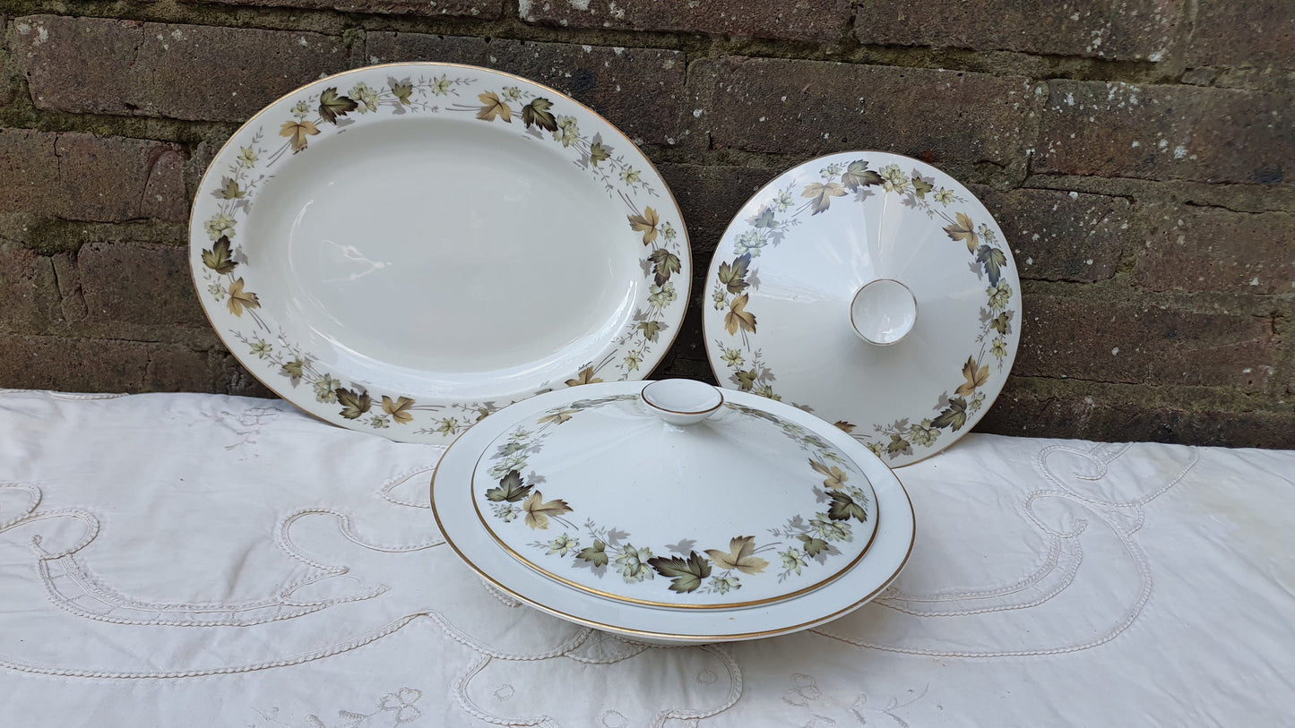 Quality Royal Doulton Bone China Dinner and Tea Service Larchmont Pattern Autumn