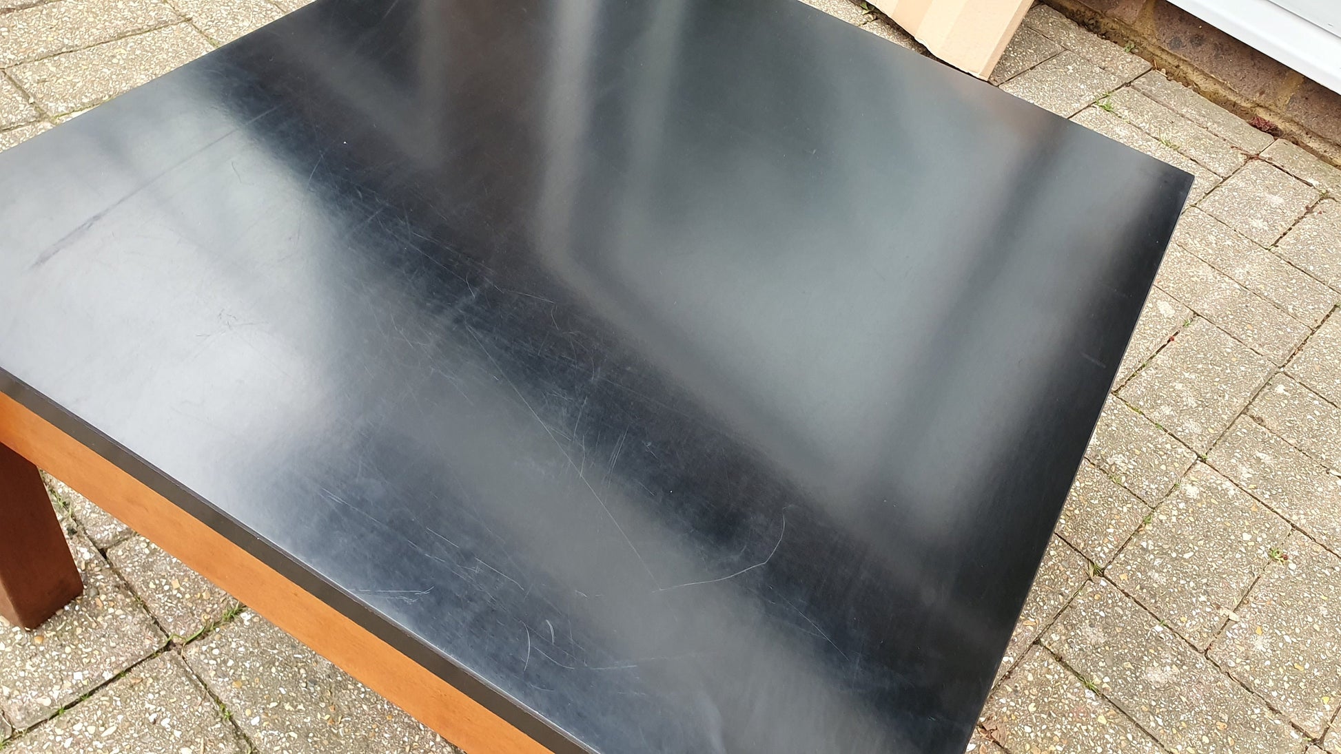 Vintage Retro Teak and Black Formica Floating Coffee Table Gplan Style