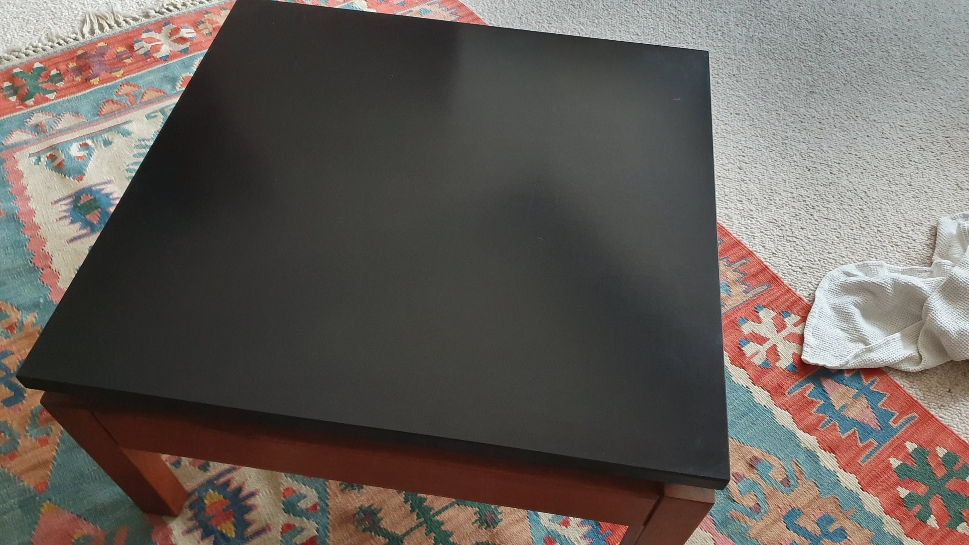 Vintage Retro Teak and Black Formica Floating Coffee Table Gplan Style