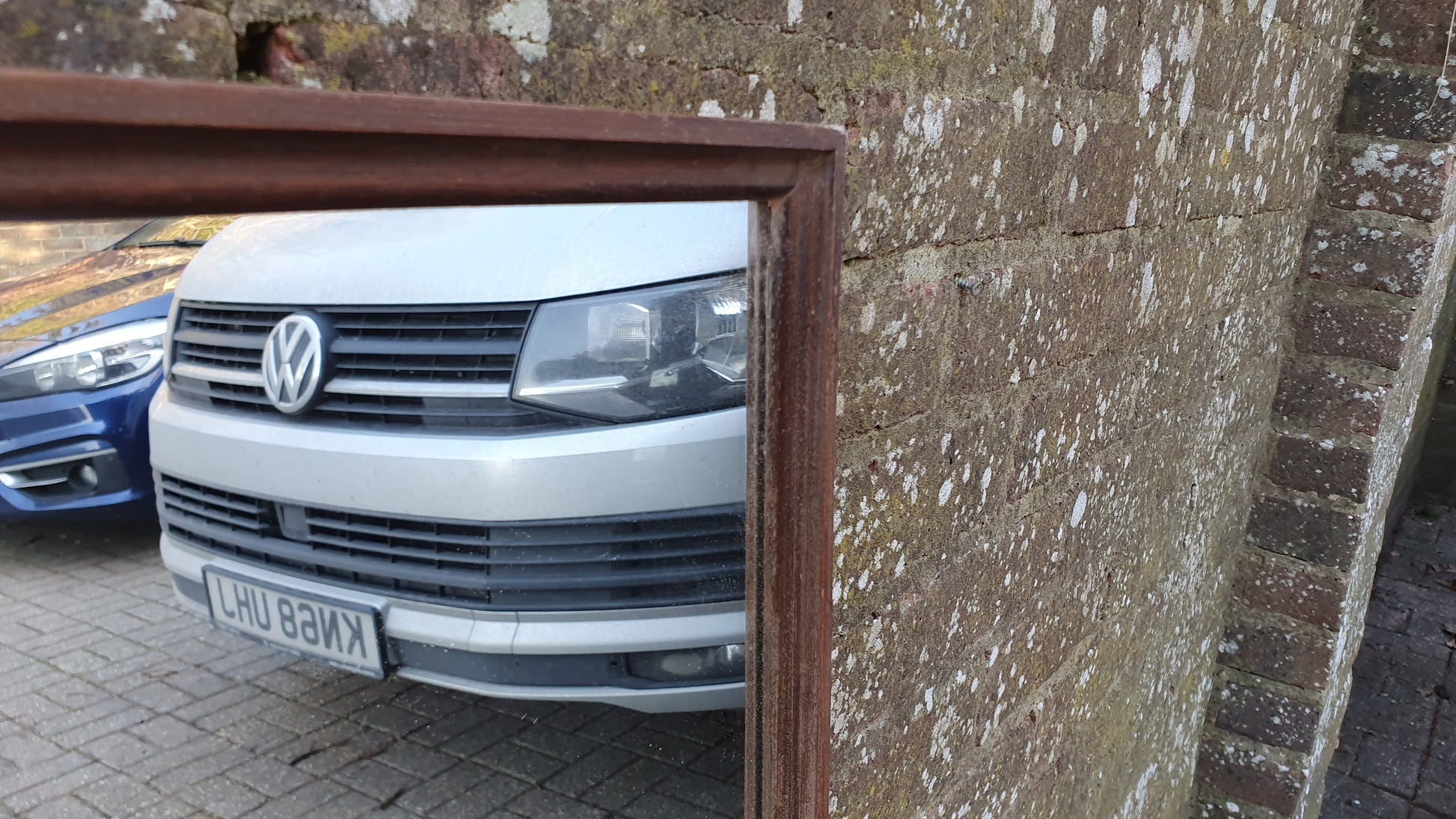 Vintage Retro Teak Wall Mirror Stag