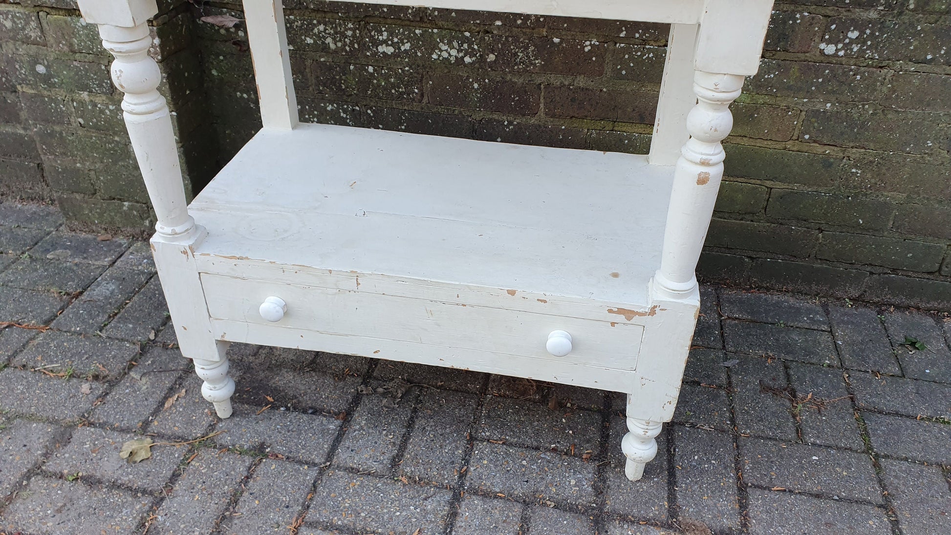 Vintage Victorian Genuine Painted Pine Washstand including Ceramic Jug and Bowl Prop Display