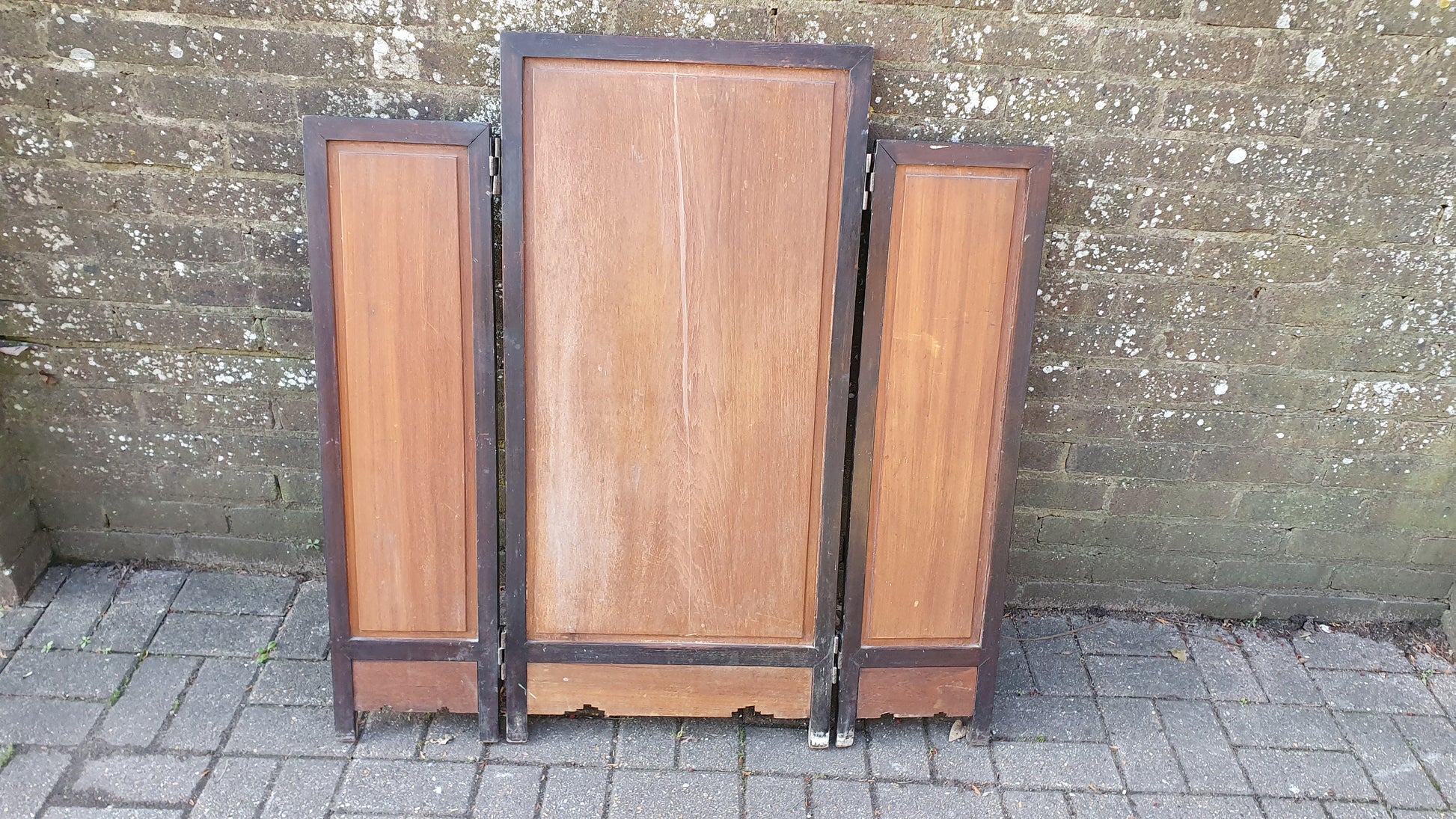 Large Vintage Victorian Hardwood Oriental Carved Fire Screen Fireplace Decorative 107 x 104 cm