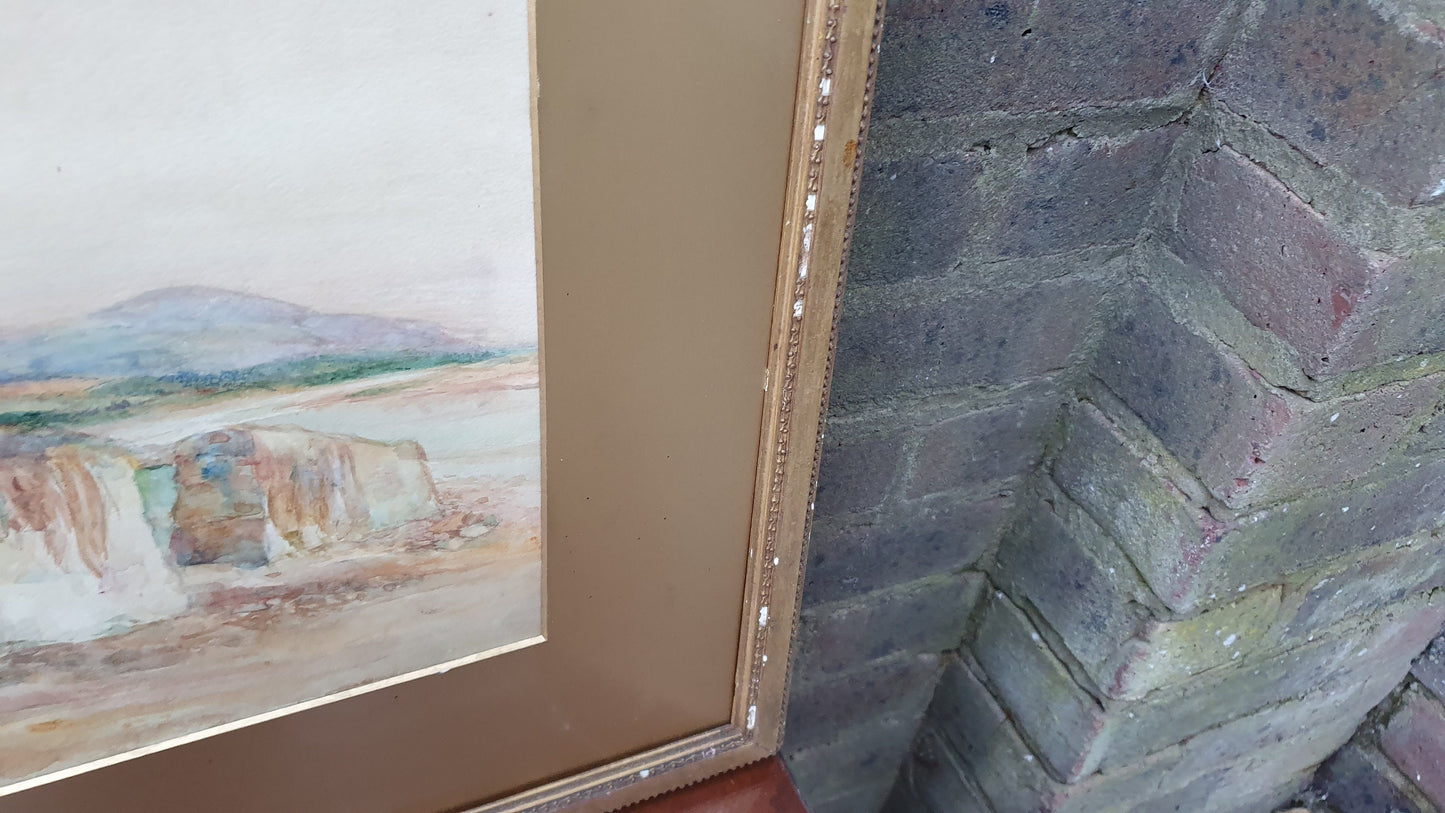 Vintage Original Large Watercolour of a Cottage.