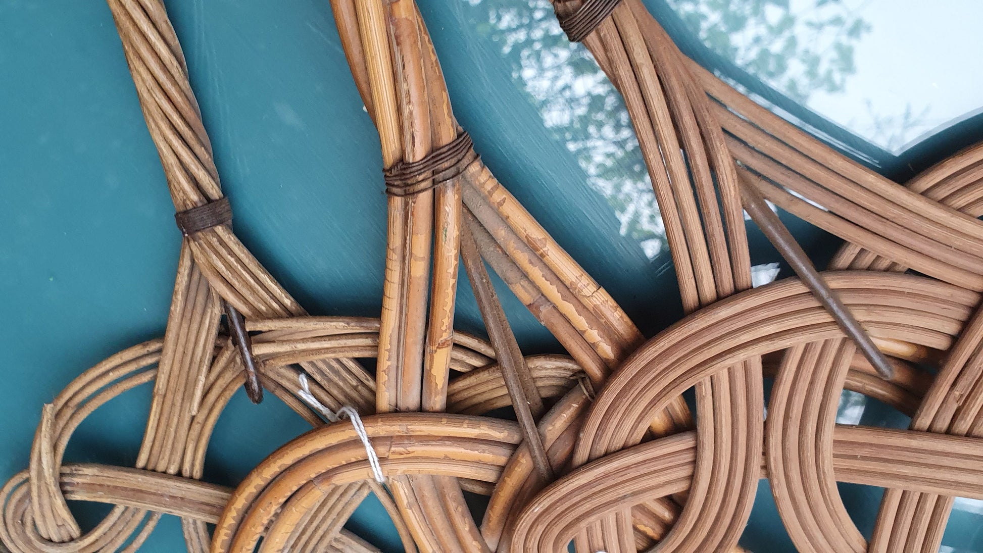 3 Vintage Victorian Wicker Carpet Rug Beaters.