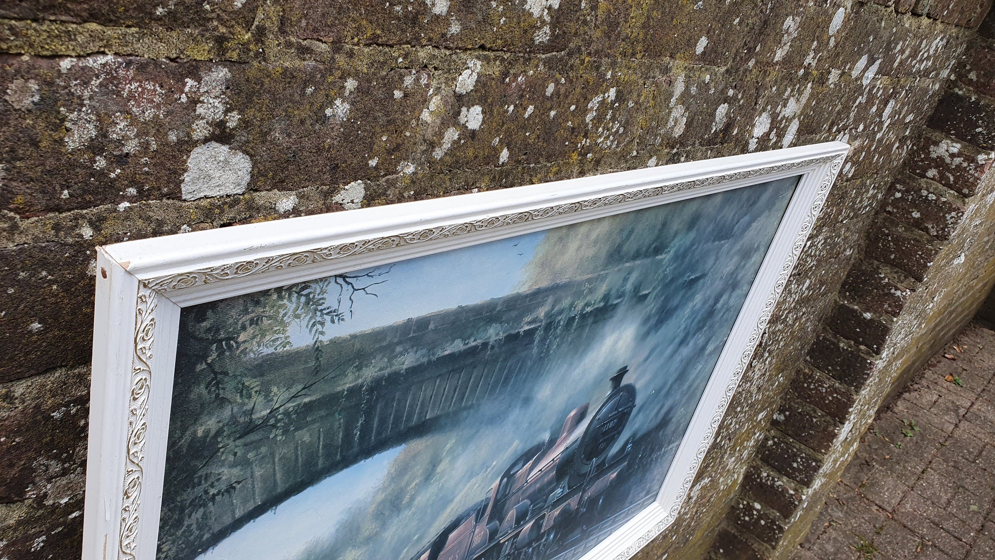 Large Vintage Retro Print 1187 LMS Steam Train Matglo Surface. Philip D Hawkins Vintage Railway