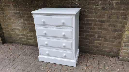 Solid Pine Bespoke Hand Painted Chest of Drawers in Farrow and Ball