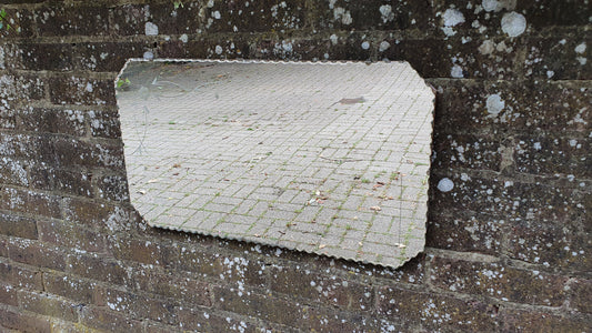 Frameless Large Vintage Retro Etched Glass Mirror With Pie Crust Bevelled Exterior Decoration