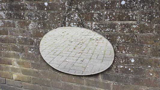 Frameless Vintage Retro Large Oval Wall Mirror 63.5 x 40 cm