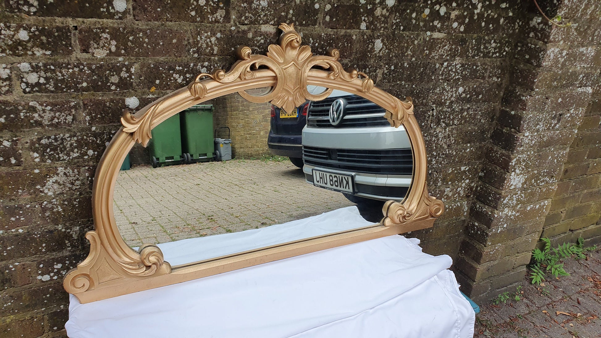 Large Victorian Top Quality Ornate Gold Gilt Wall Mirror Wonderful Carved Features Over Mantel Mantle