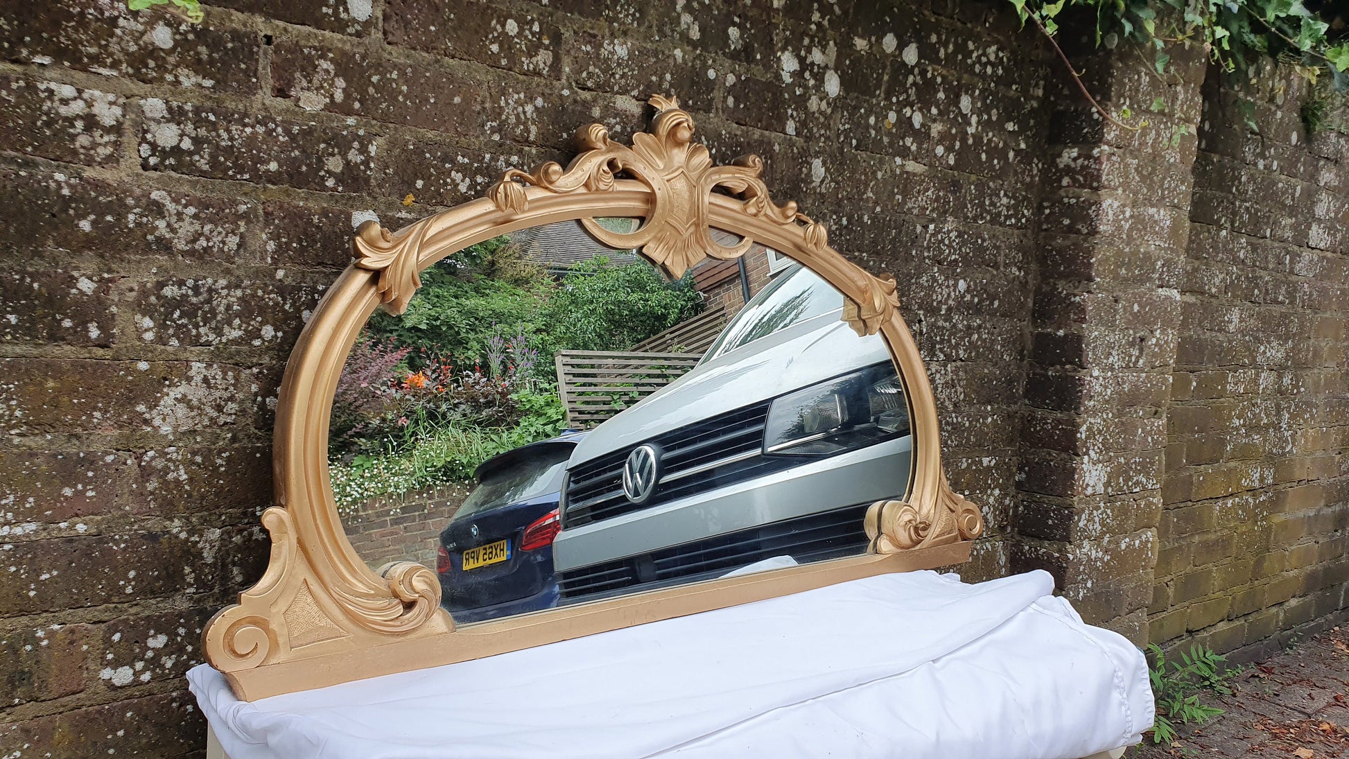 Large Victorian Top Quality Ornate Gold Gilt Wall Mirror Wonderful Carved Features Over Mantel Mantle