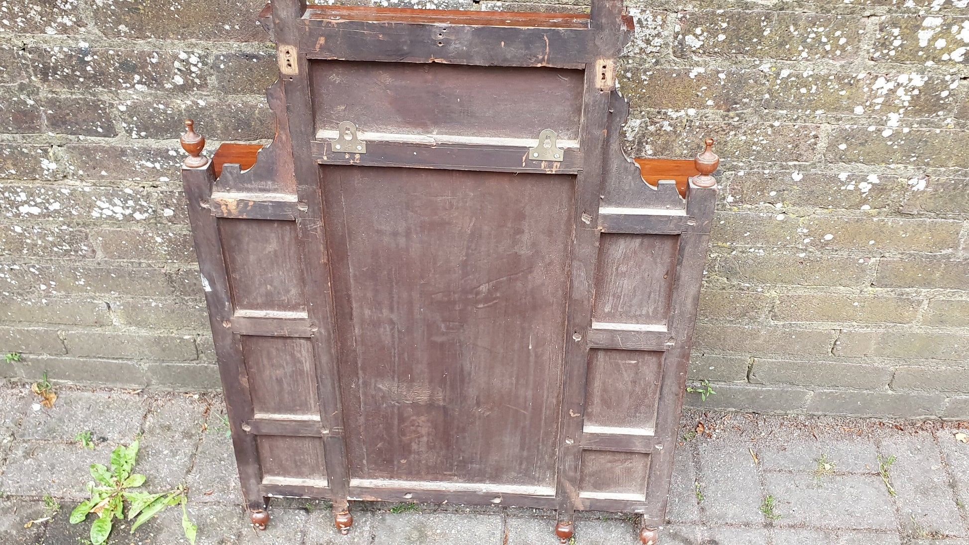 Superb Vintage Victorian Over Mantel Mahogany Mirror 7 Separate Mirrors