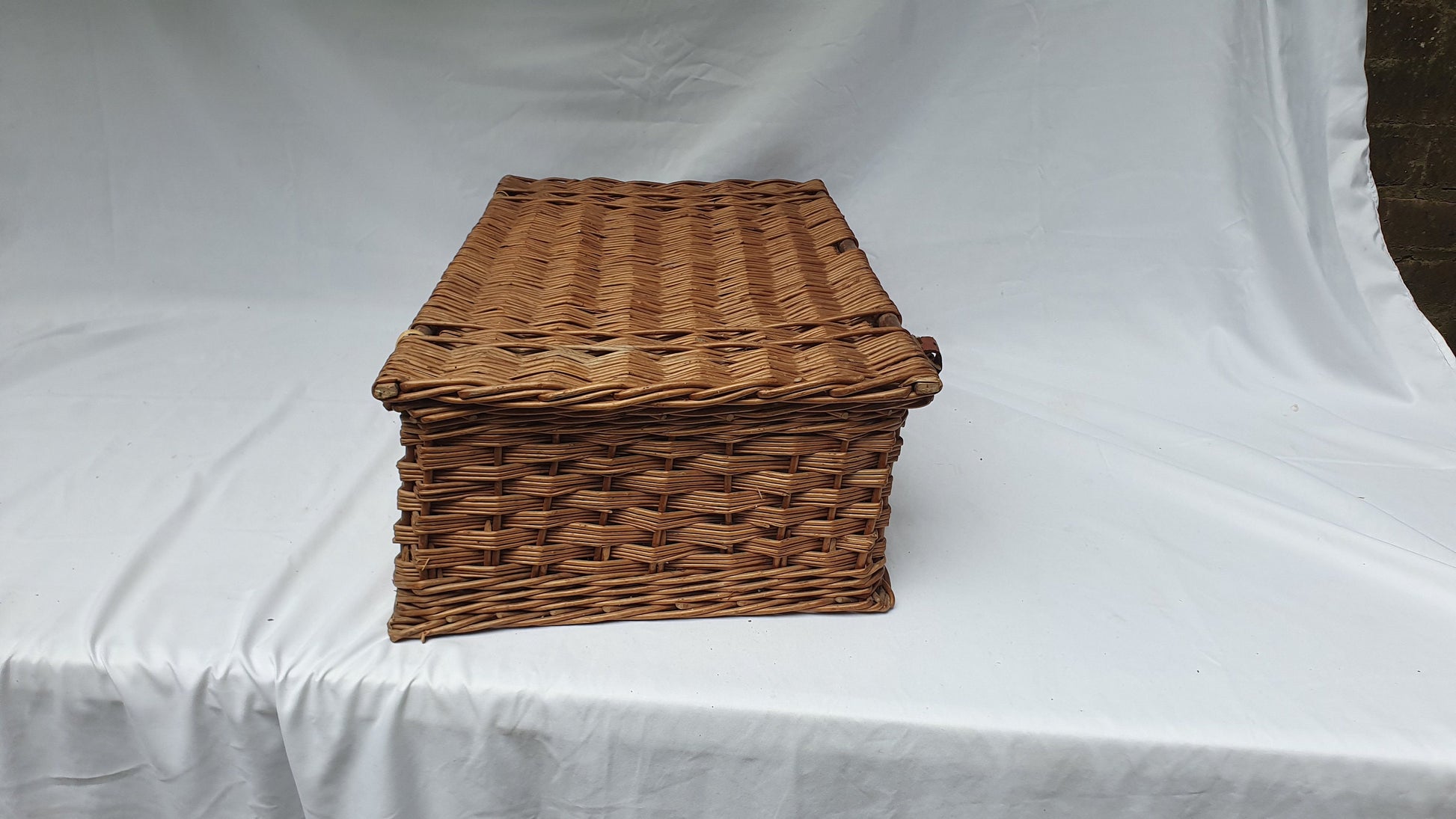 Vintage Large Picnic Basket and Contents Tupperware Mid 20th Century TV Theatre Display Prop