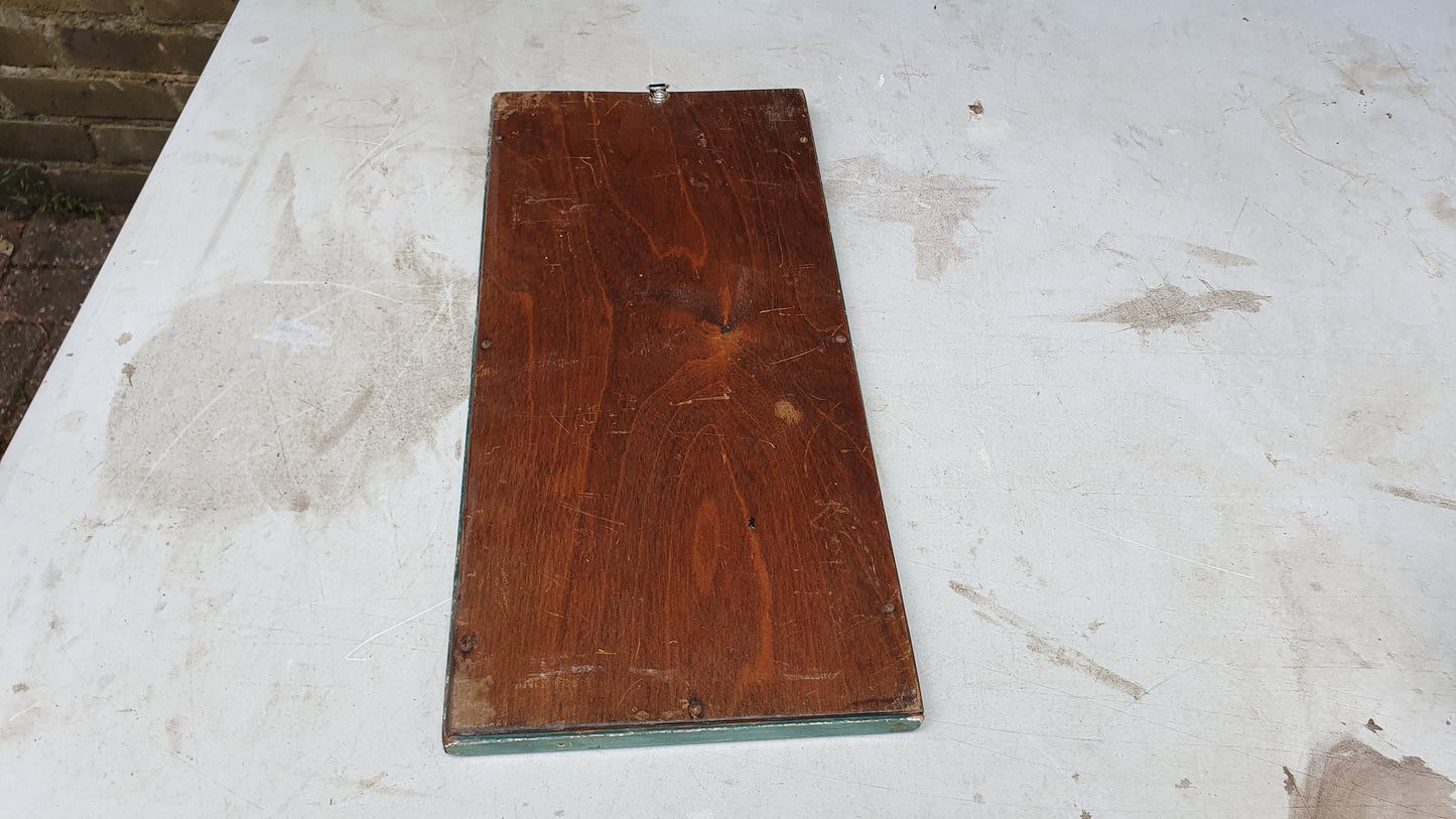Vintage Art Deco Mottled Turquoise Sea Green Tall and Thin Wall Mirror Vintage Retro.