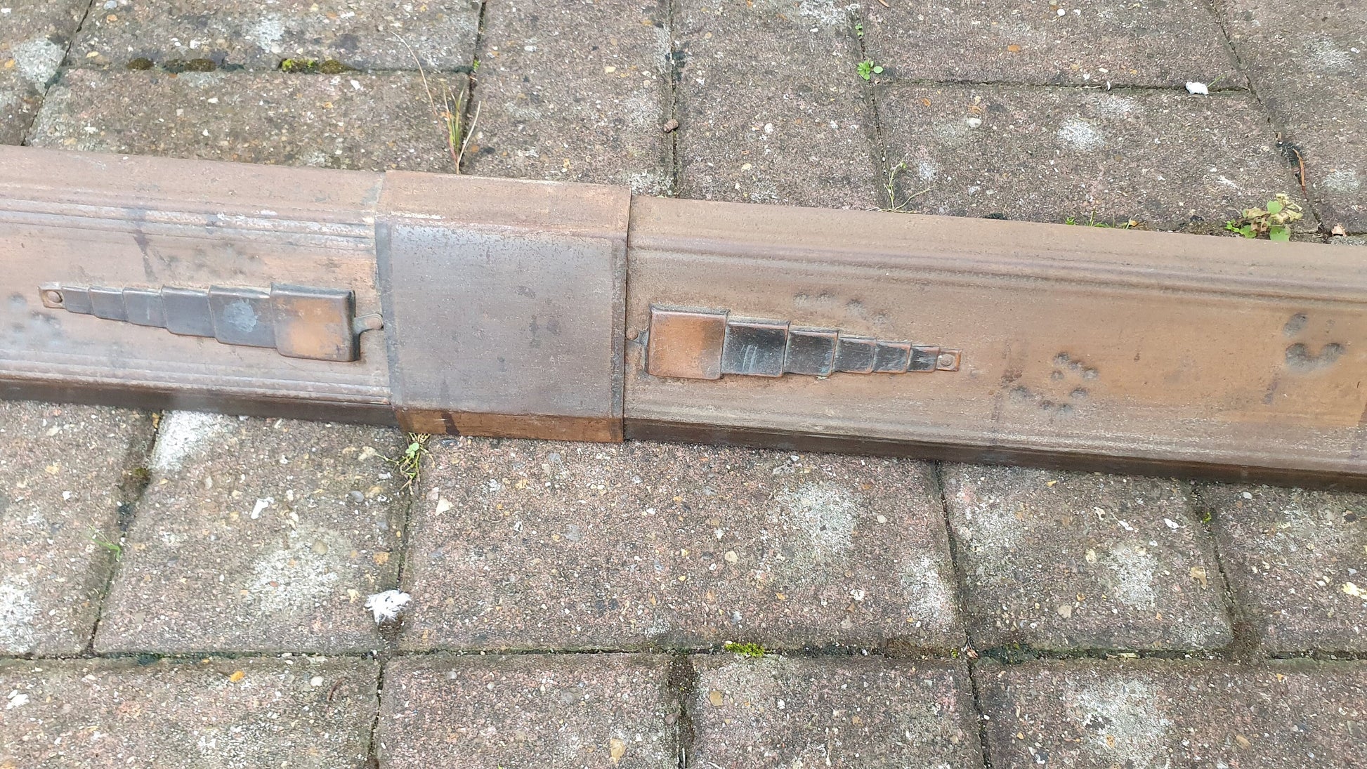 Large Vintage Metal Fender. Art Deco Design.