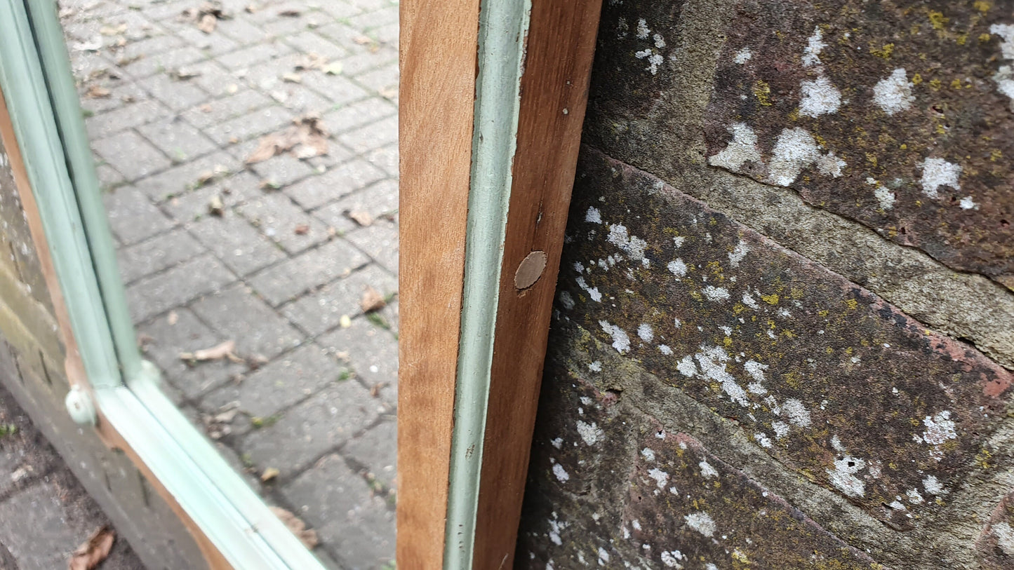 Vintage Ash Part Painted and Wood c1900 Mirror Green.