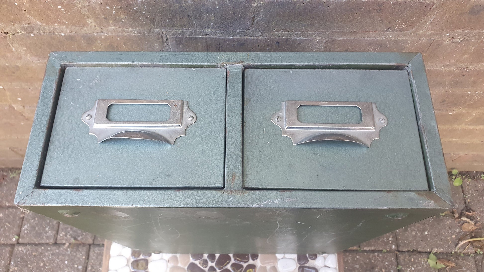 Super Metal and Chrome Index Drawers Useful for Artisan and Storage.