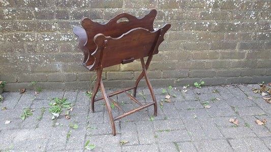 Vintage Freestanding Wooden Magazine Rack Late Victorian
