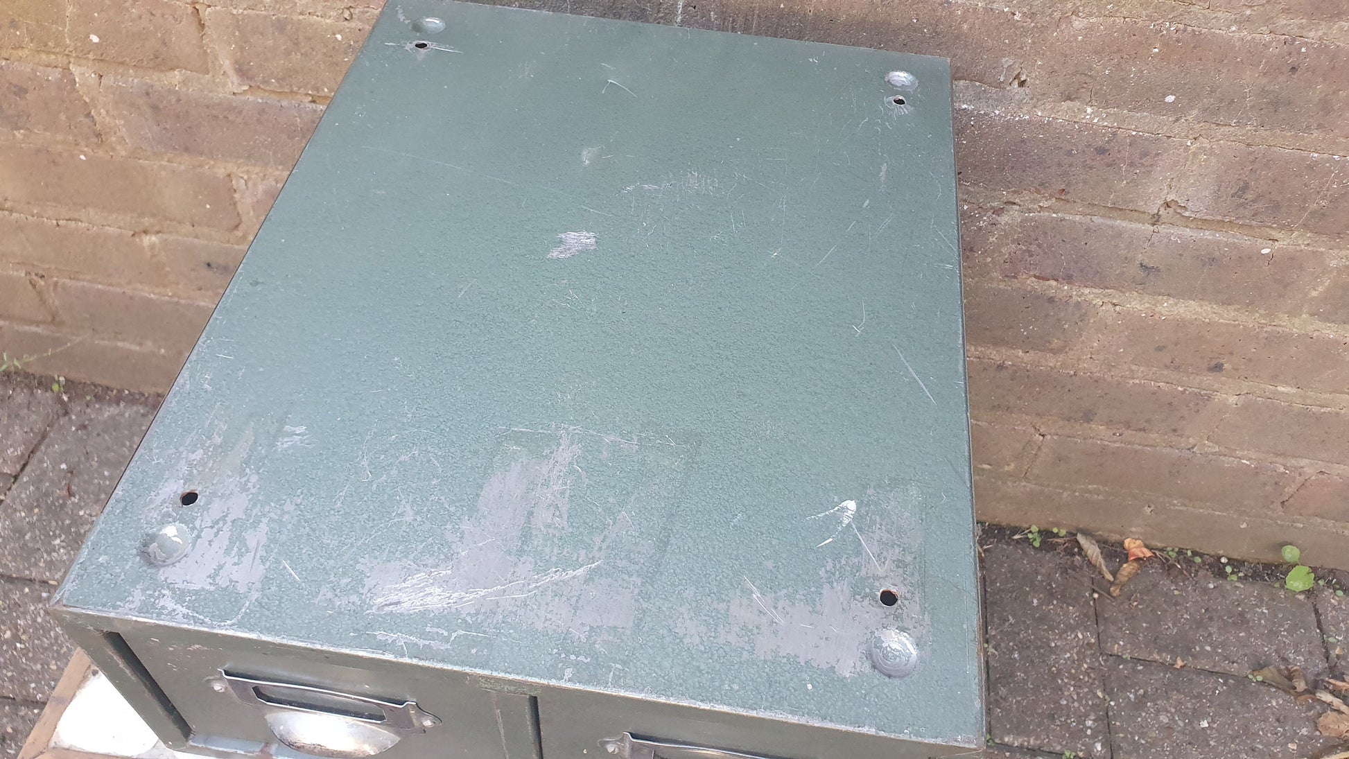 Super Metal and Chrome Index Drawers Useful for Artisan and Storage.
