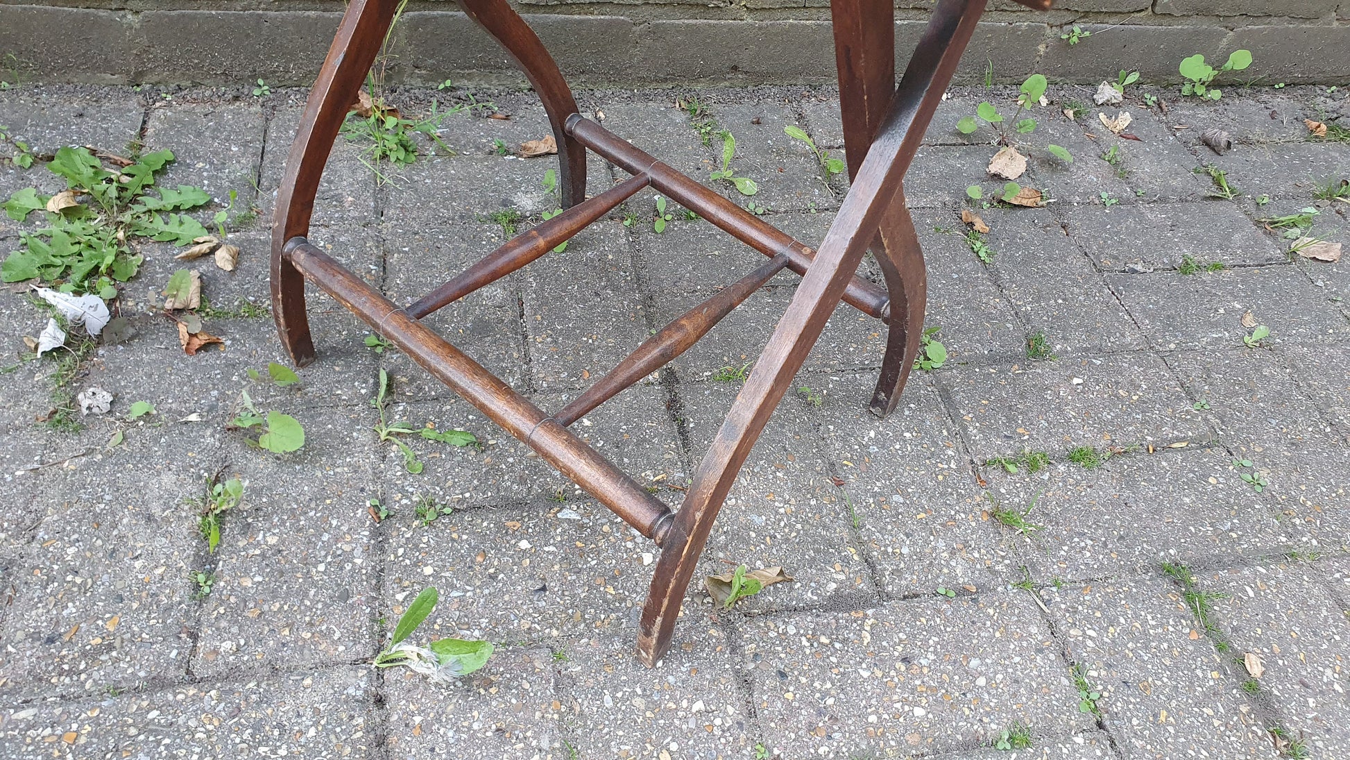 Vintage Freestanding Wooden Magazine Rack Late Victorian