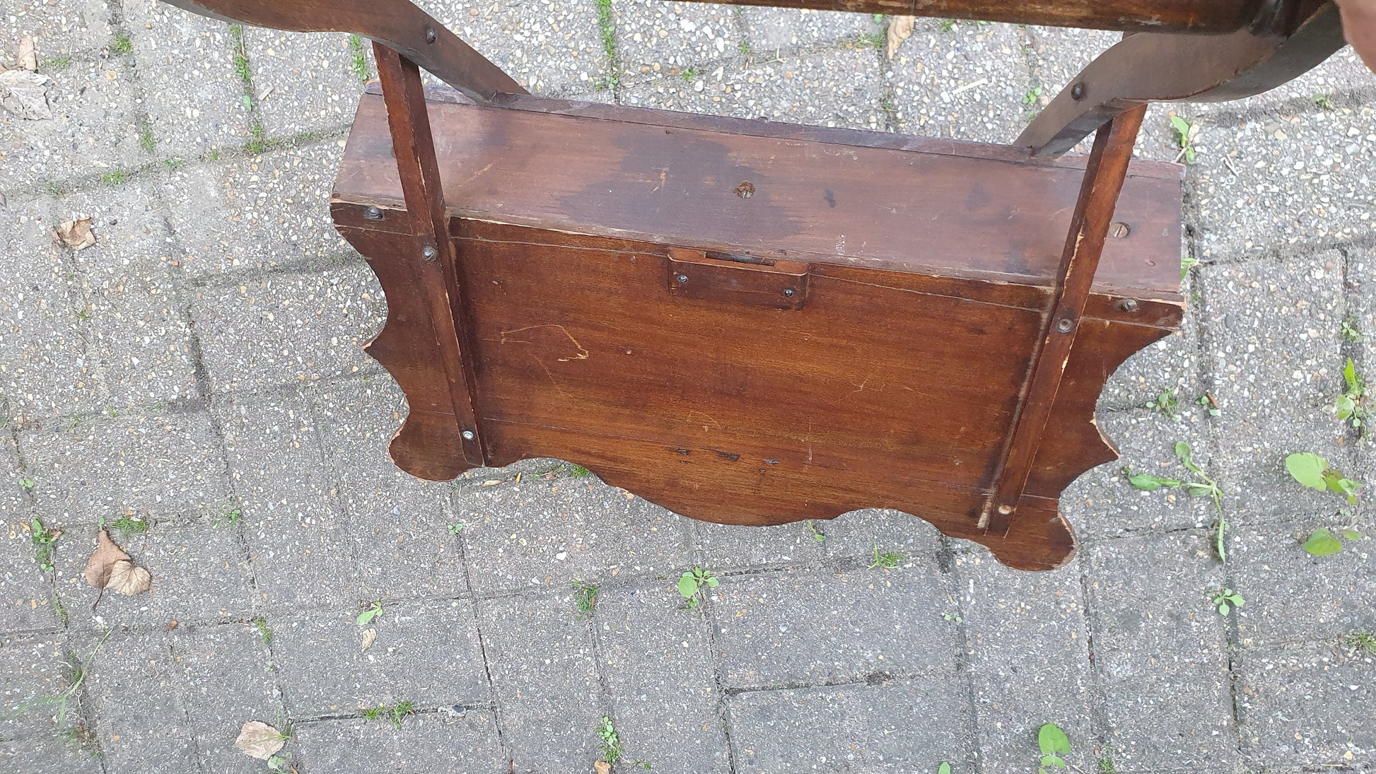 Vintage Freestanding Wooden Magazine Rack Late Victorian