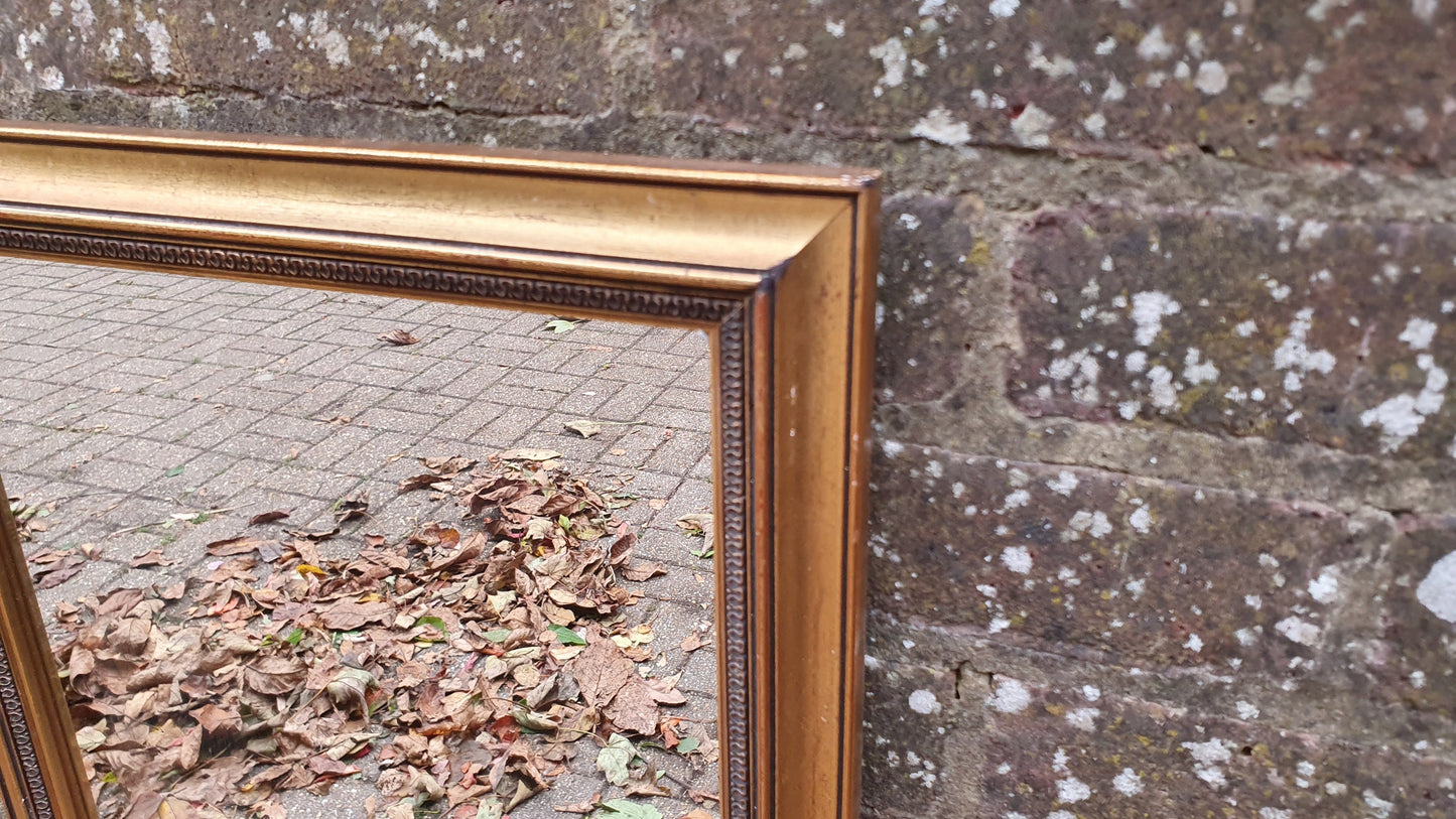 Vintage Gold Black Highlights 1980’s Wall Mirror