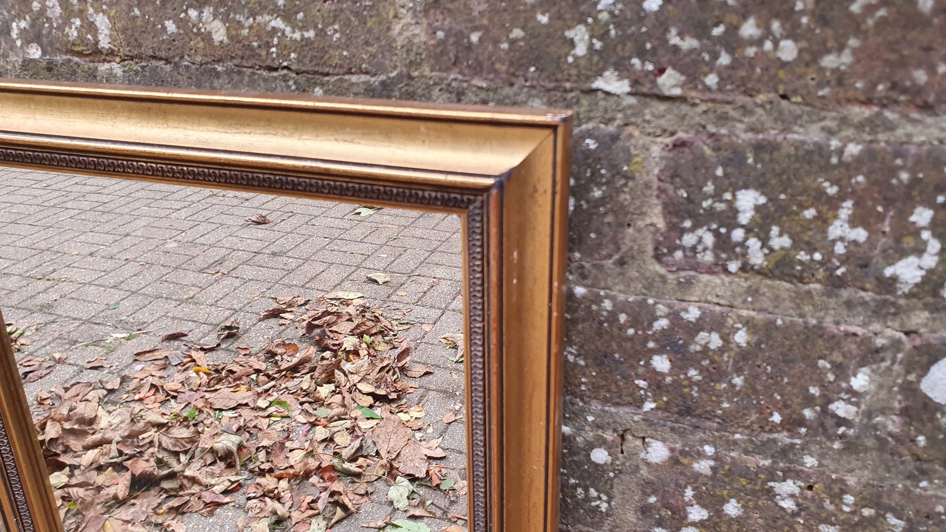 Vintage Gold Black Highlights 1980’s Wall Mirror