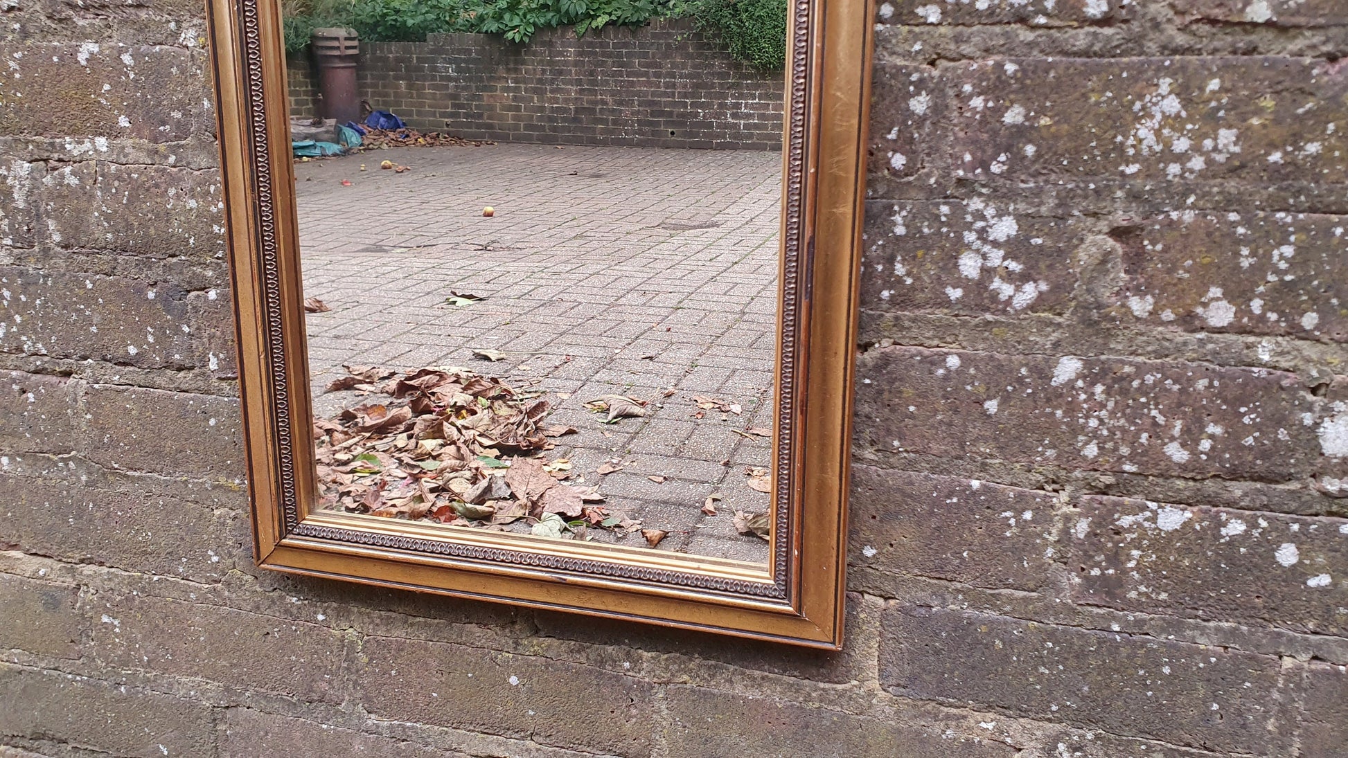 Vintage Gold Black Highlights 1980’s Wall Mirror