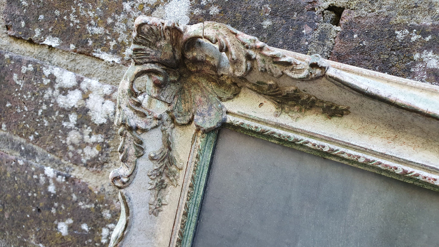 Wonderful Vintage ‘Antique Shop. Print in Swept Painted Frame.by Deborah Jones 85 x 40 cm