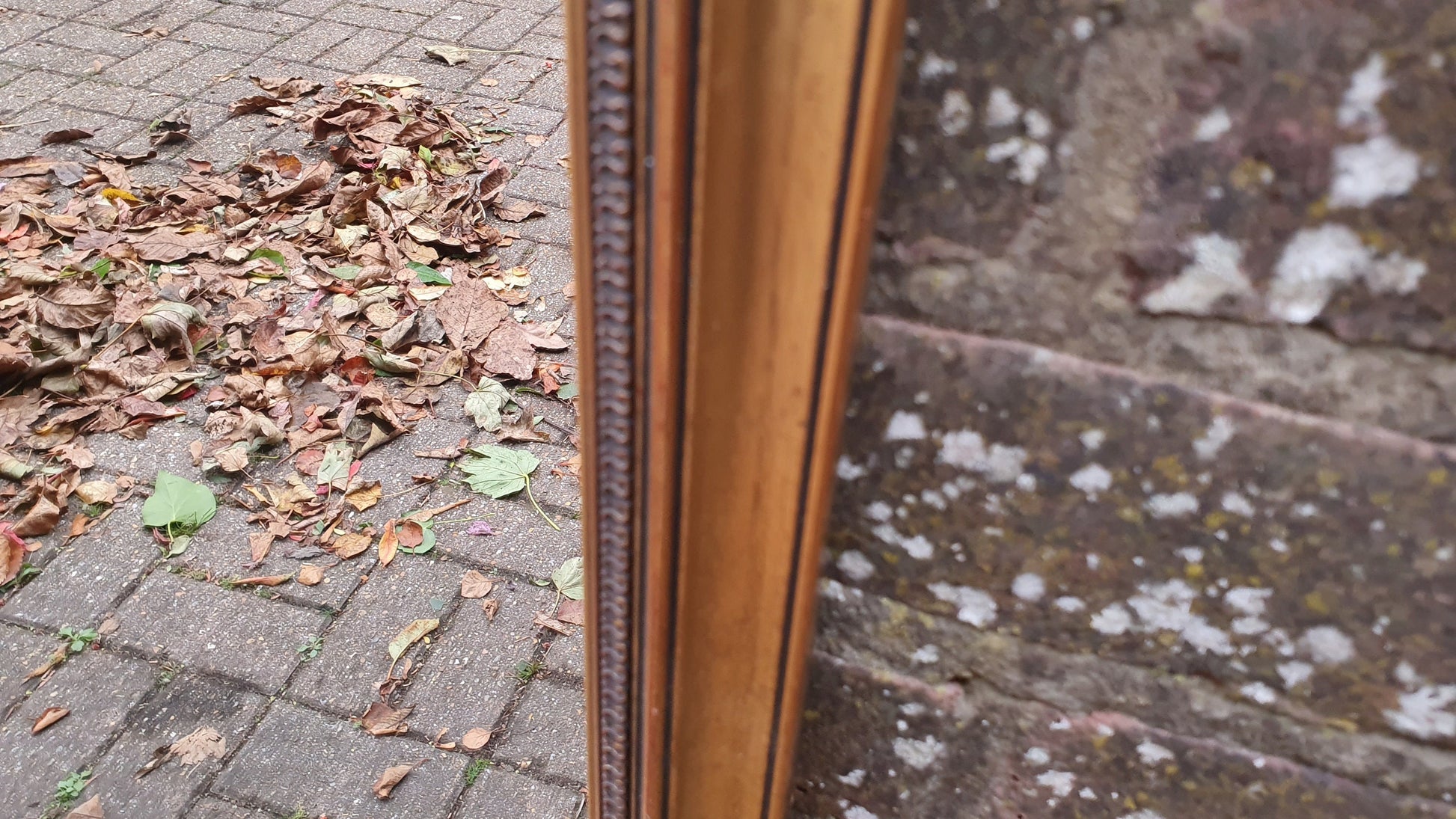 Vintage Gold Black Highlights 1980’s Wall Mirror