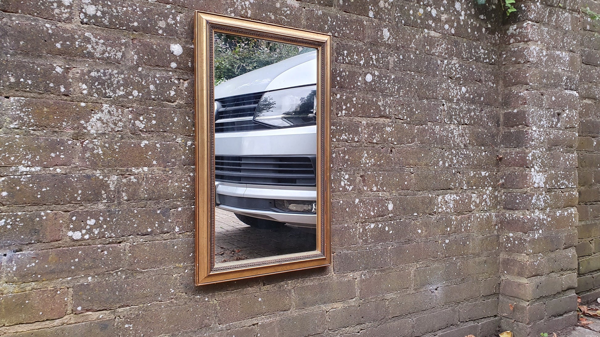 Vintage Gold Black Highlights 1980’s Wall Mirror