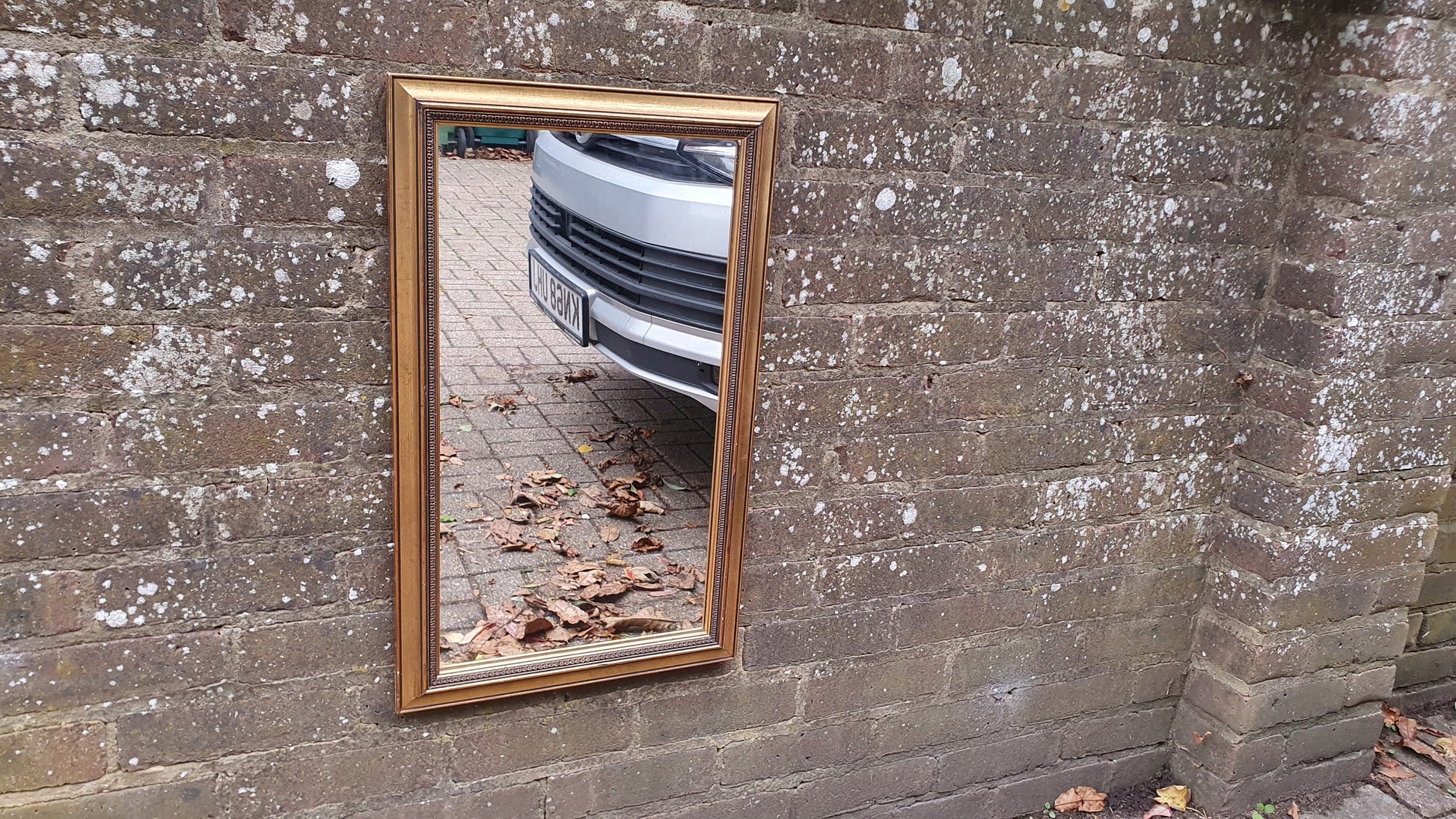 Vintage Gold Black Highlights 1980’s Wall Mirror