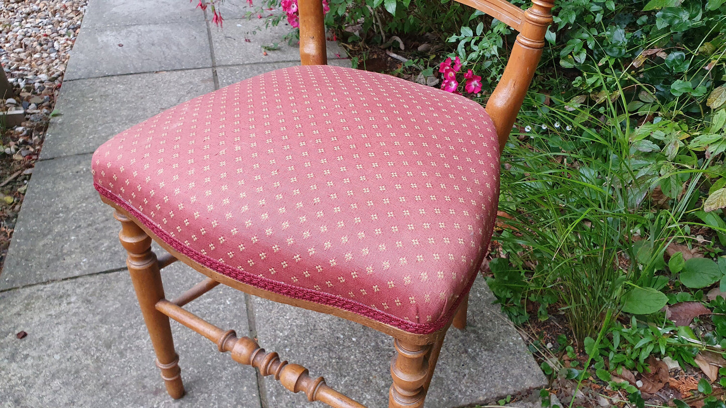 Vintage Upholstered Edwardian Upholstered Occasional Chair