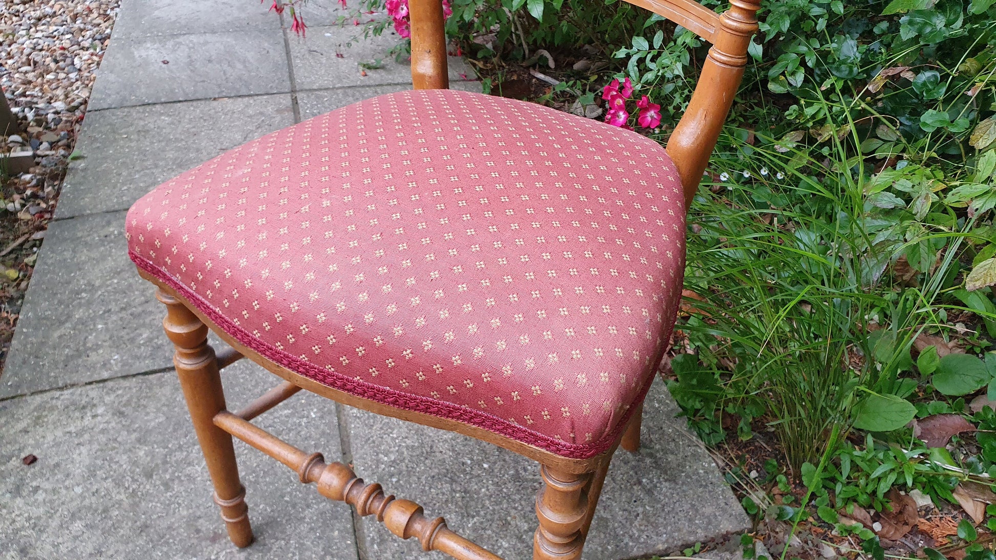 Vintage Upholstered Edwardian Upholstered Occasional Chair