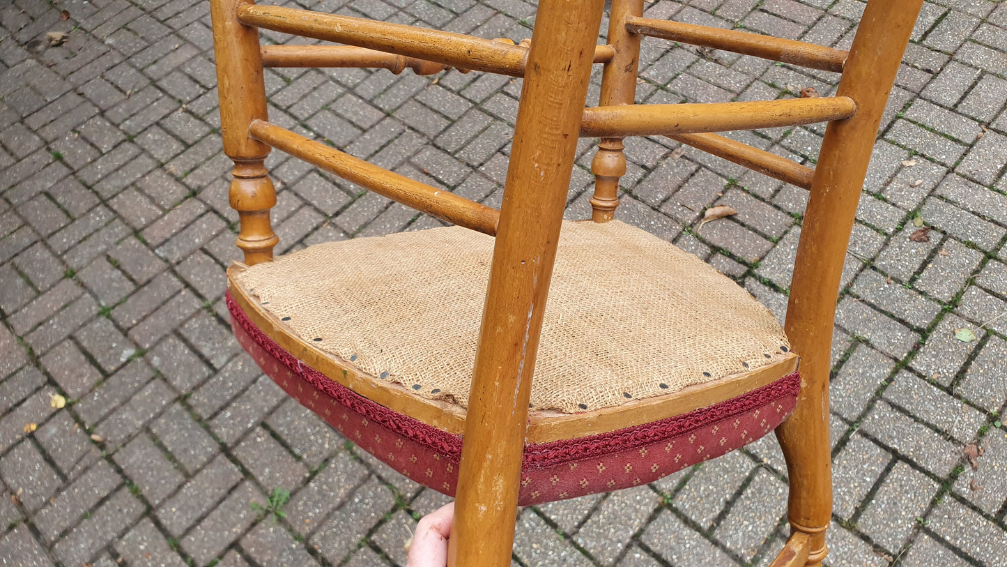 Vintage Upholstered Edwardian Upholstered Occasional Chair
