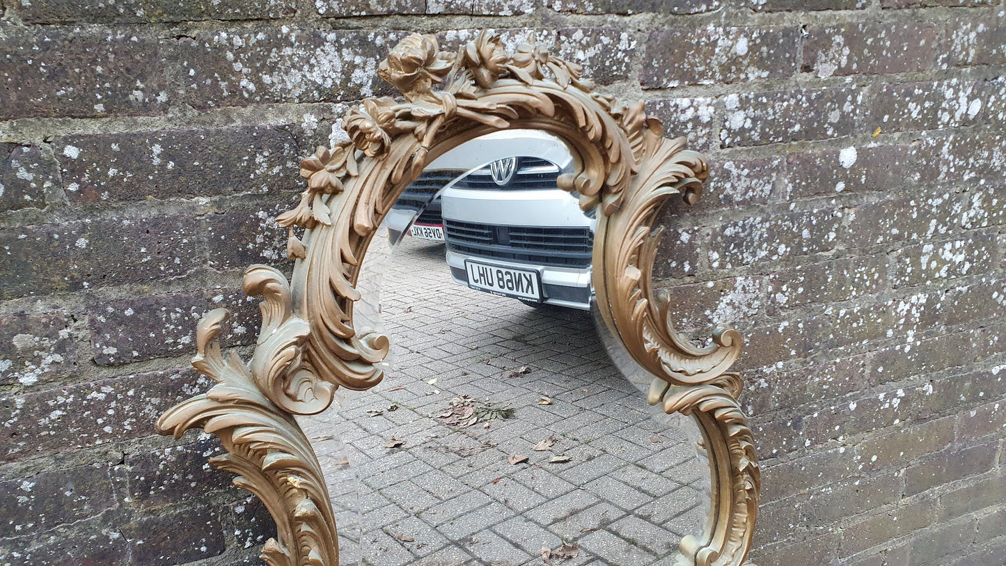 Stunning Huge Chunky Victorian Gold Gilt Wall Mirror French.