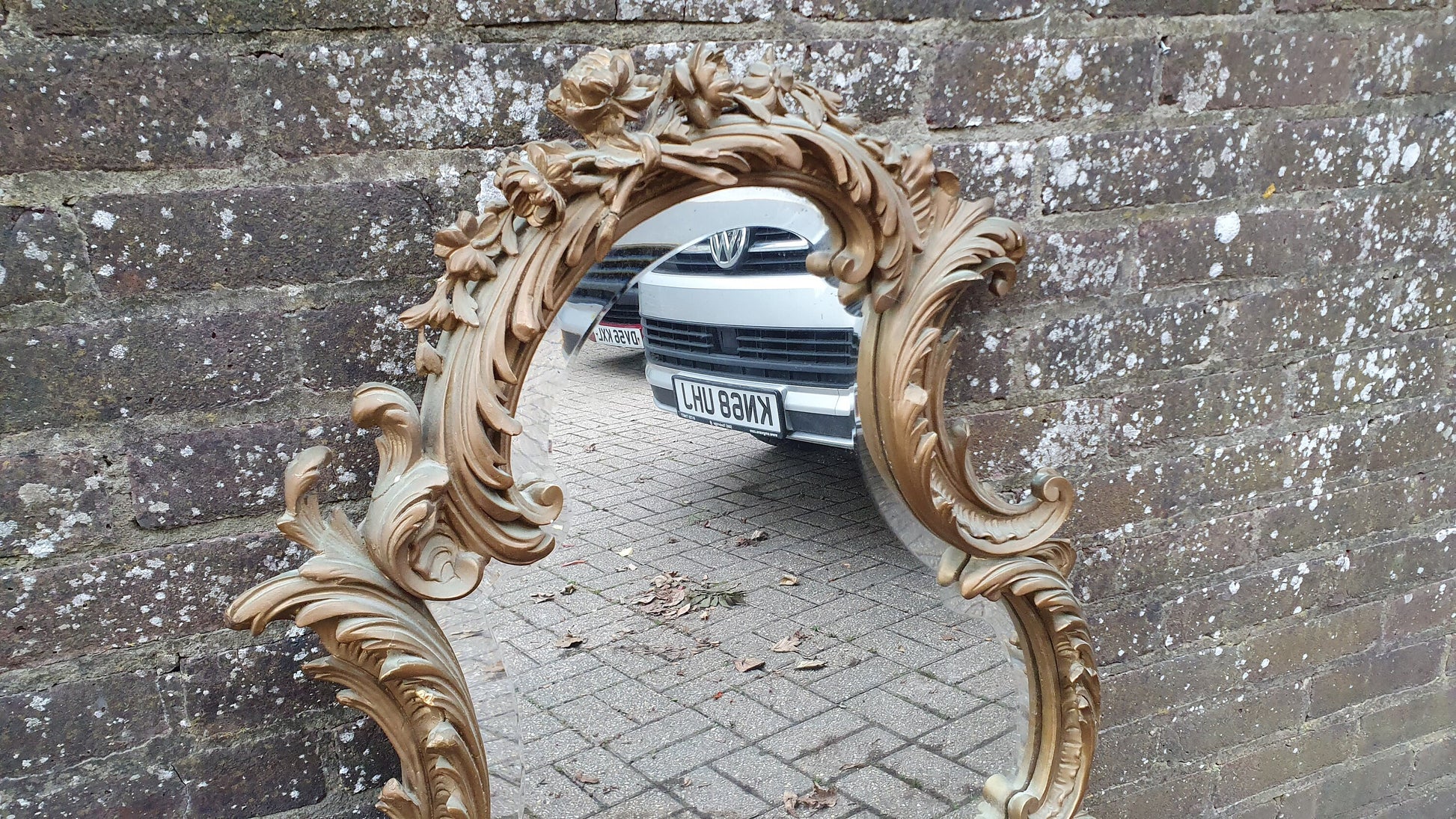 Stunning Huge Chunky Victorian Gold Gilt Wall Mirror French.