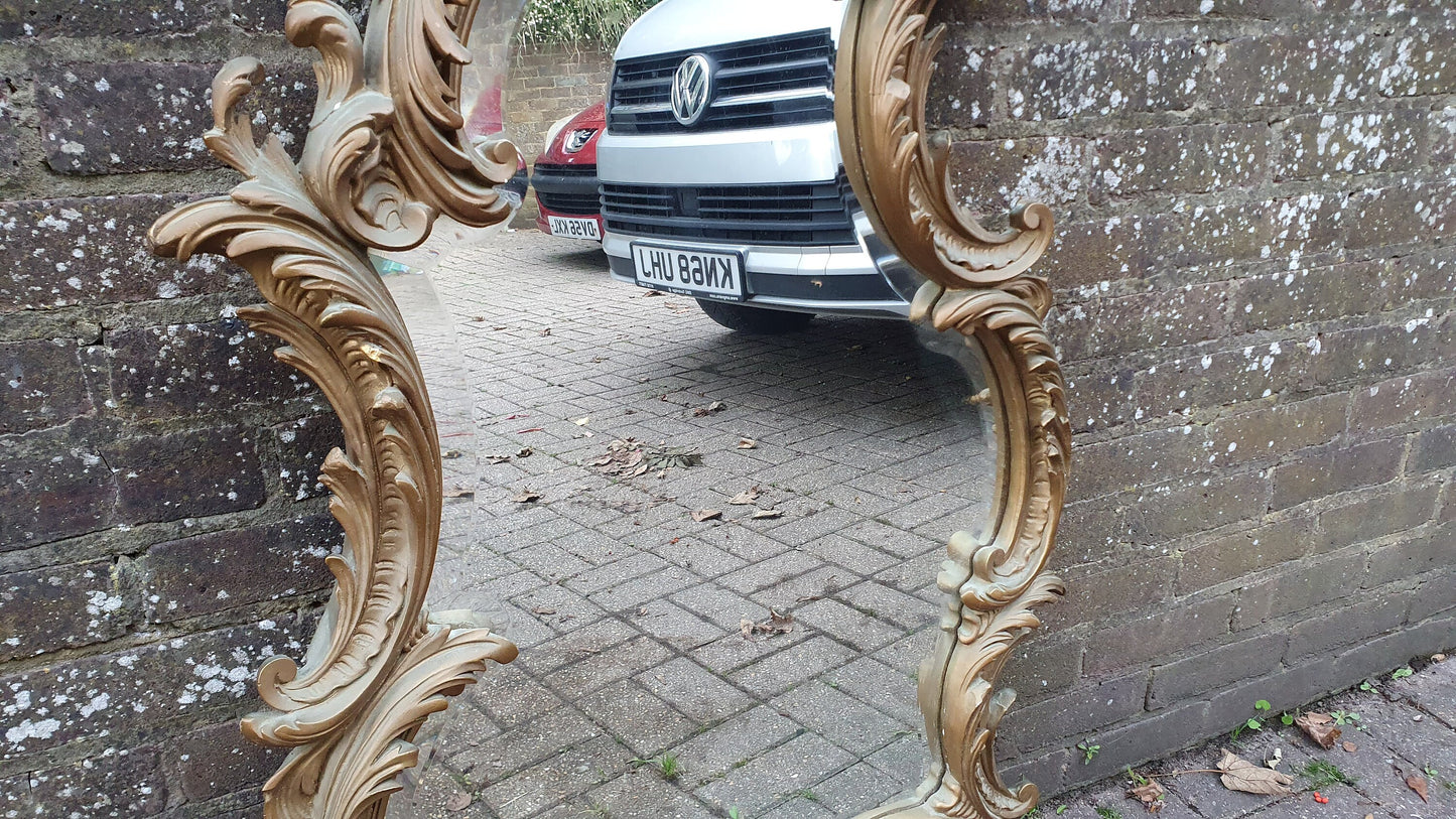 Stunning Huge Chunky Victorian Gold Gilt Wall Mirror French.