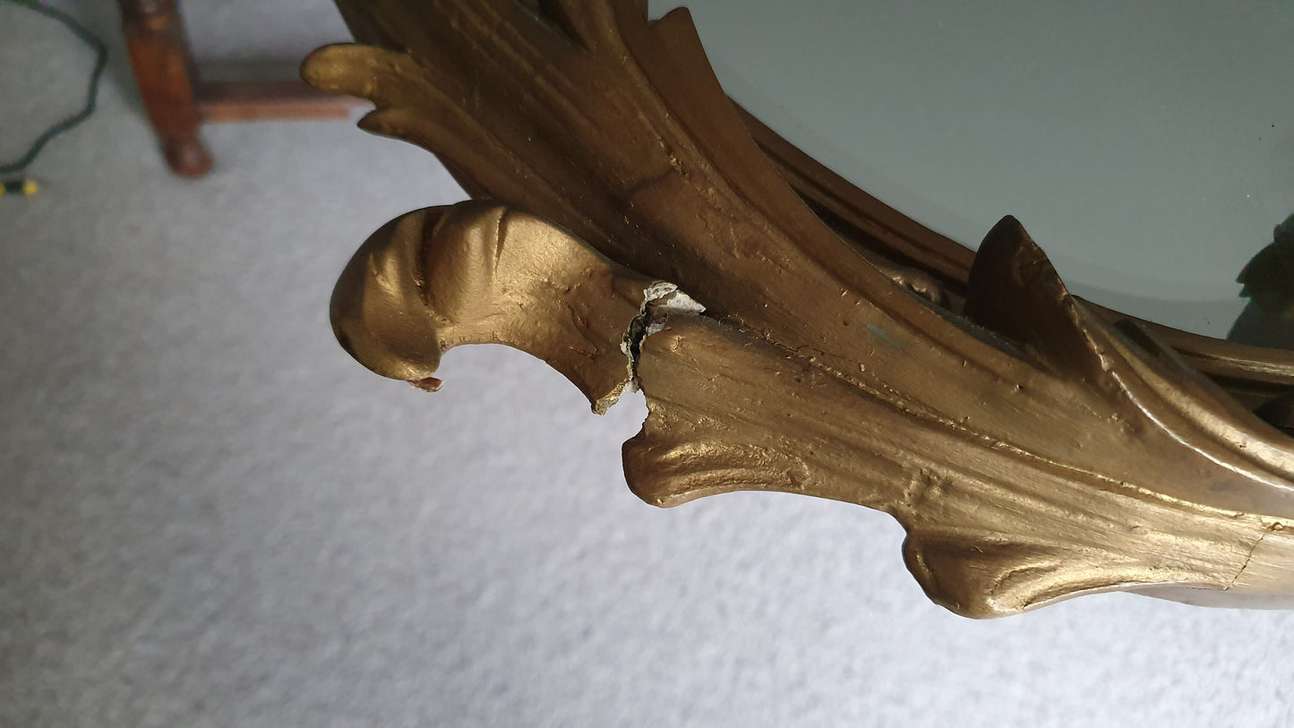 Stunning Huge Chunky Victorian Gold Gilt Wall Mirror French.