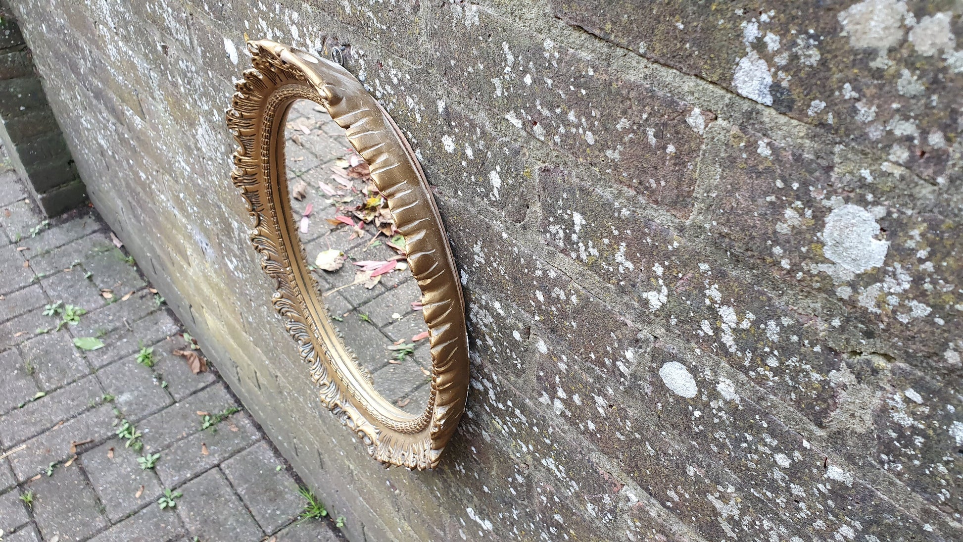 Ornate Plaster and Wire Gold Gilt Decorative Wall Mirror Vintage Retro 70’s