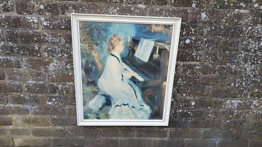 Large Retro 70’s Renoir Print ‘Lady at the Piano’