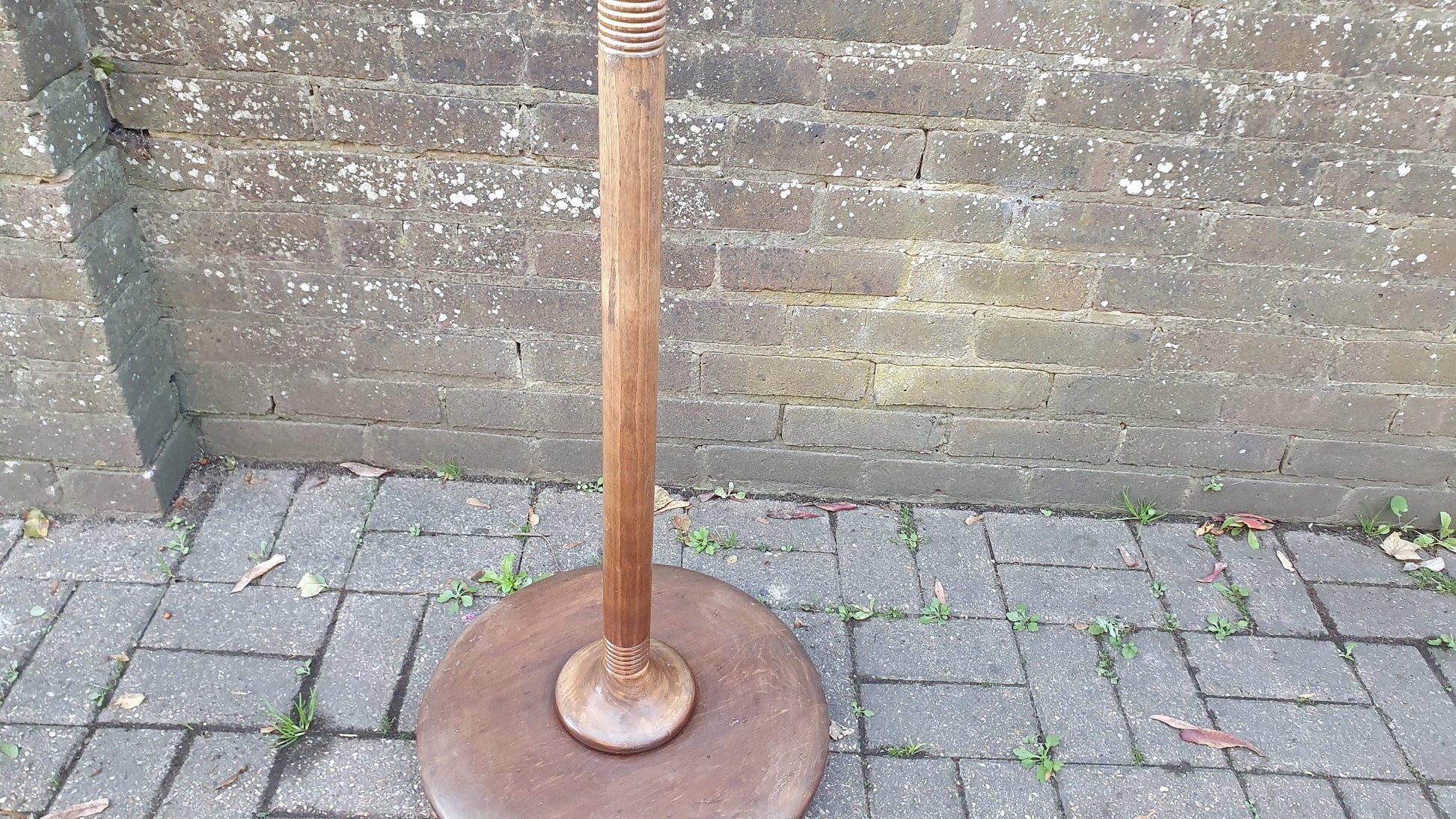 Impressive Mid-European Beech Painted Standard Lamp.