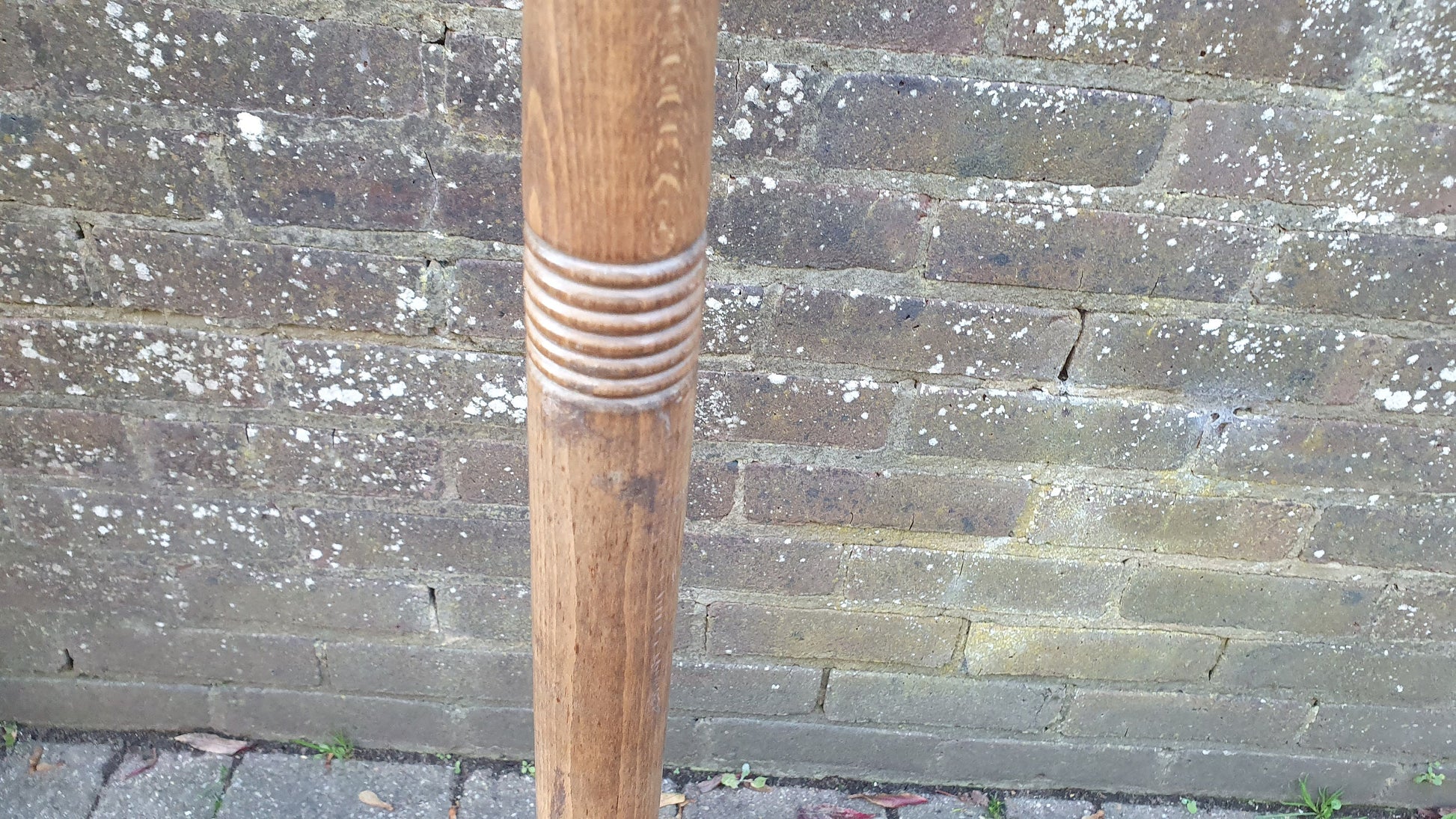 Impressive Mid-European Beech Painted Standard Lamp.