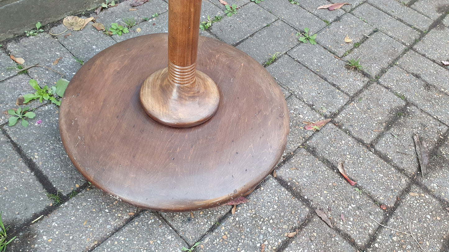 Impressive Mid-European Beech Painted Standard Lamp.