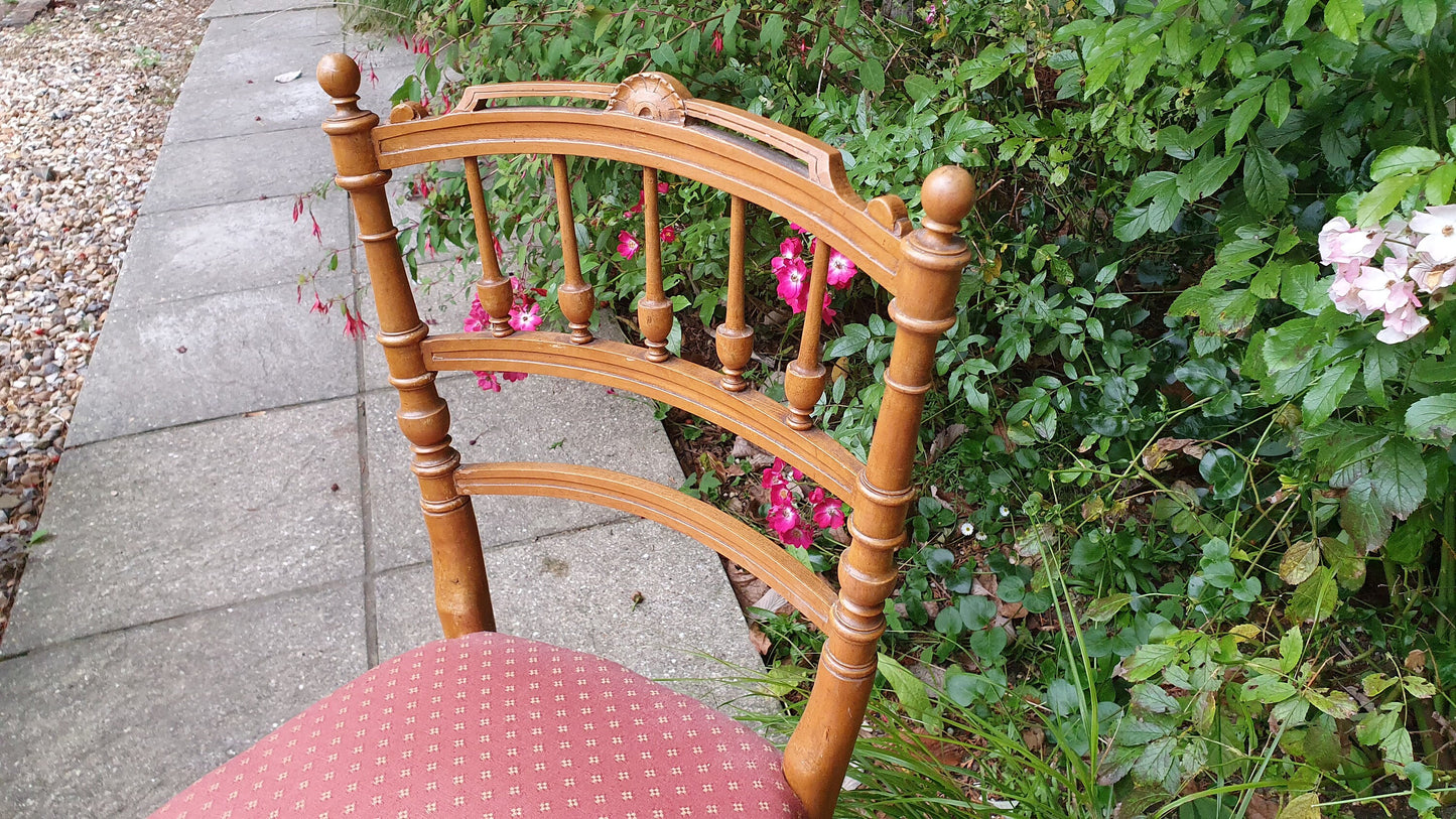 Vintage Upholstered Edwardian Upholstered Occasional Chair