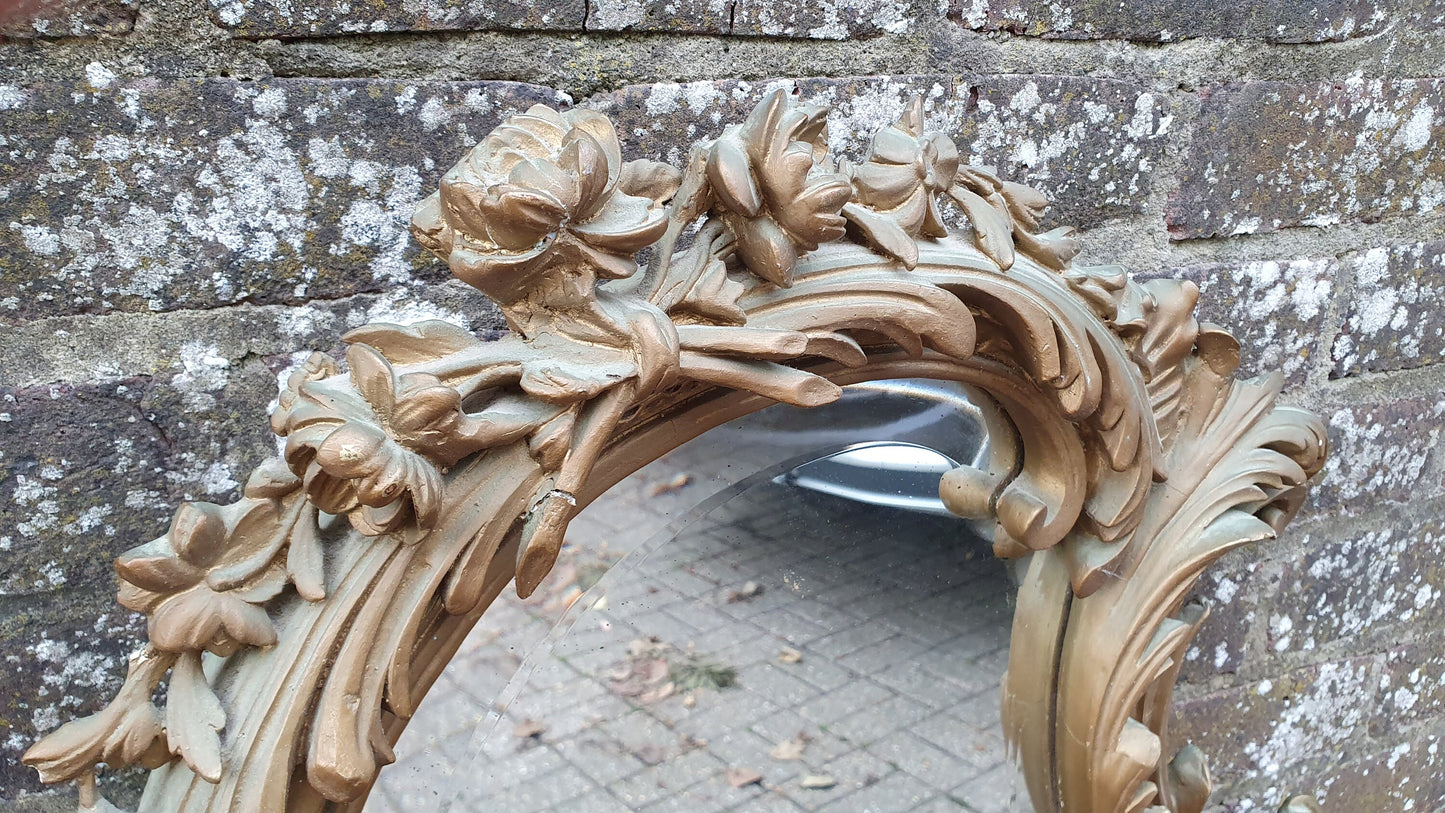 Stunning Huge Chunky Victorian Gold Gilt Wall Mirror French.