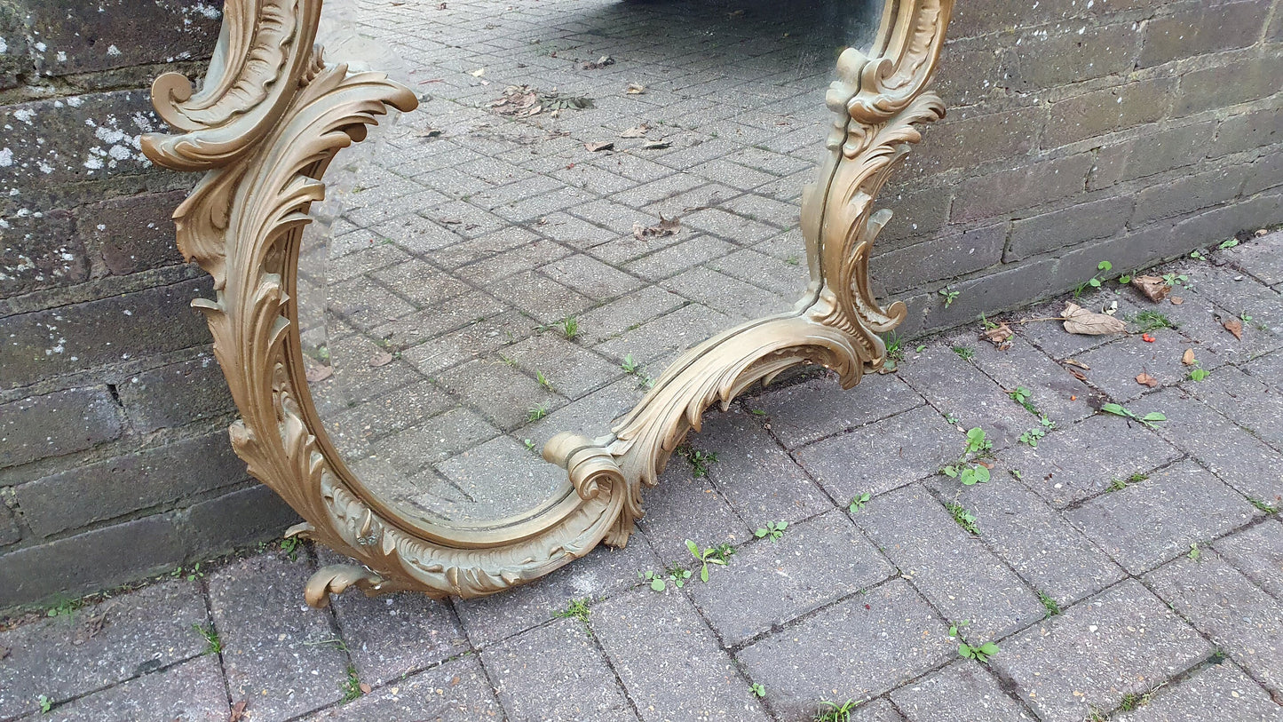 Stunning Huge Chunky Victorian Gold Gilt Wall Mirror French.