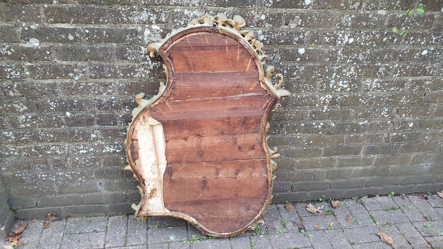 Stunning Huge Chunky Victorian Gold Gilt Wall Mirror French.