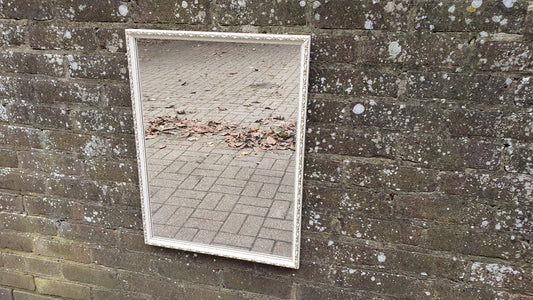 Classic 70’s Vintage Retro Cream and Gold Painted Wall Mirror.