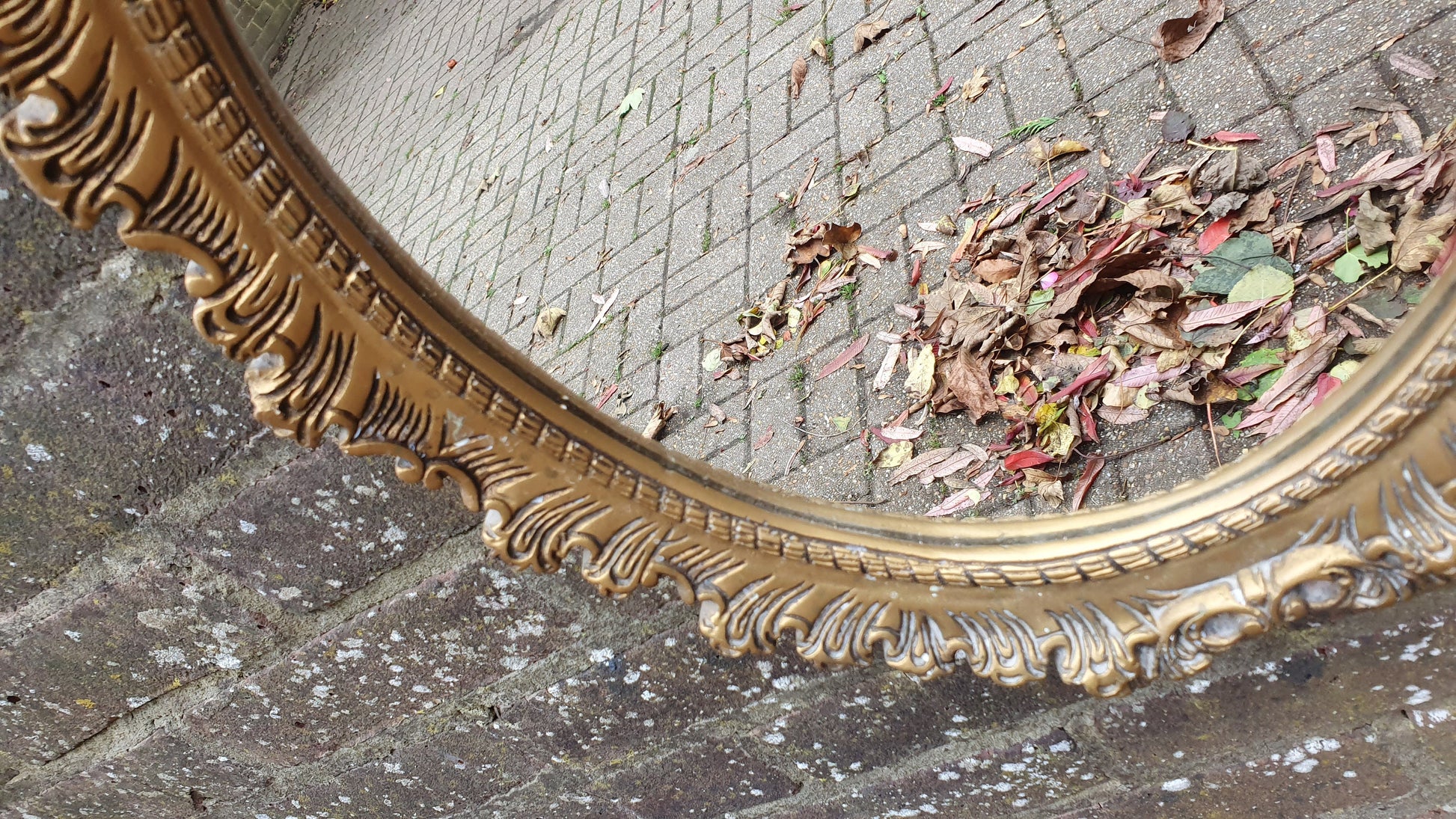 Ornate Plaster and Wire Gold Gilt Decorative Wall Mirror Vintage Retro 70’s